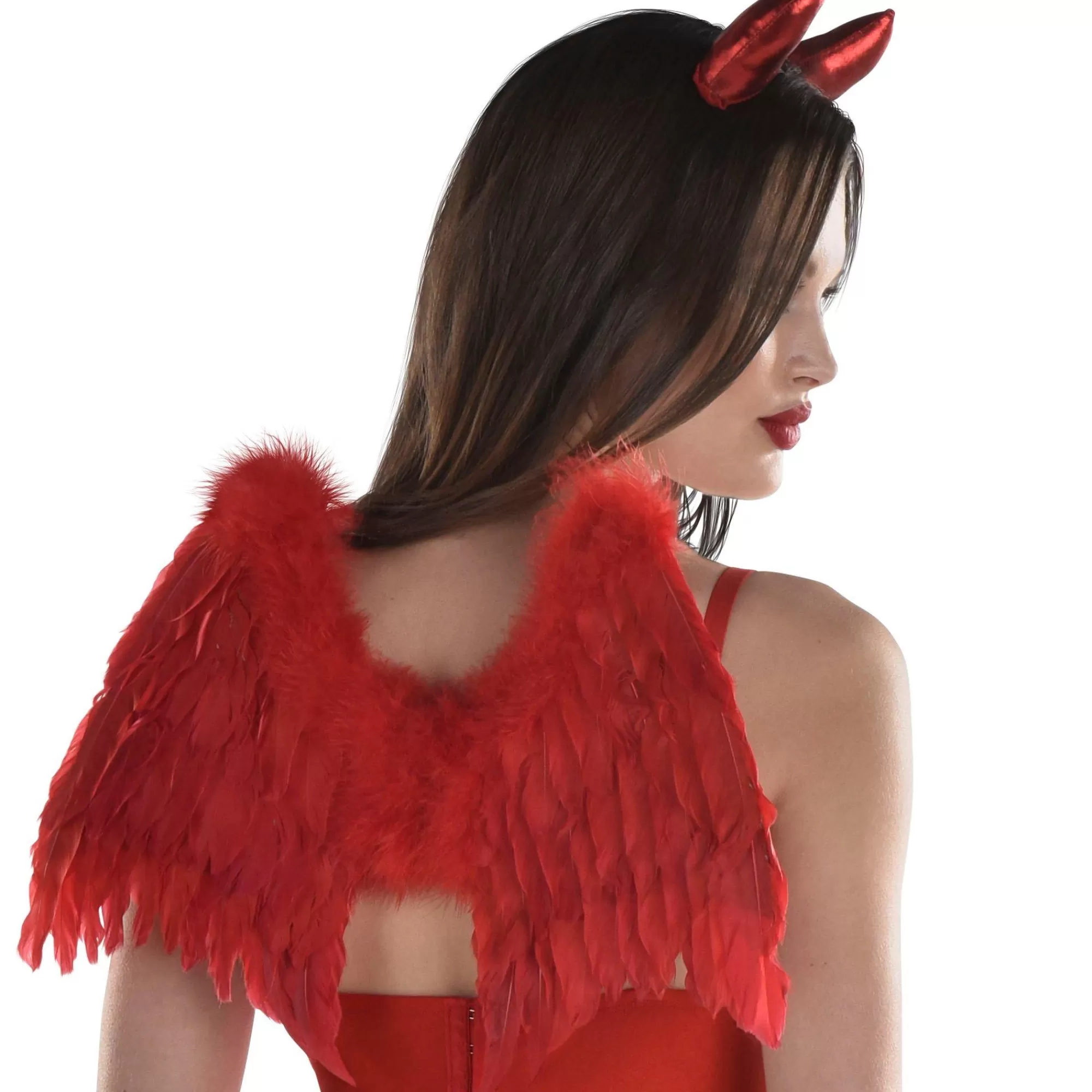 Party City Wings-Adult Red Feather Devil Wings