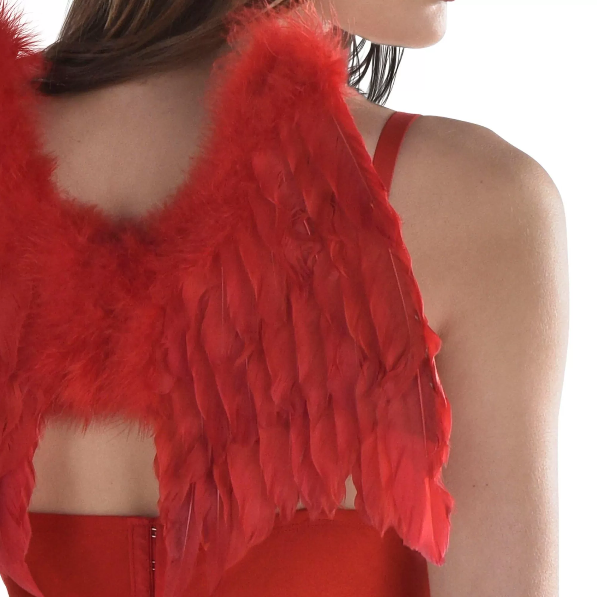 Party City Wings-Adult Red Feather Devil Wings