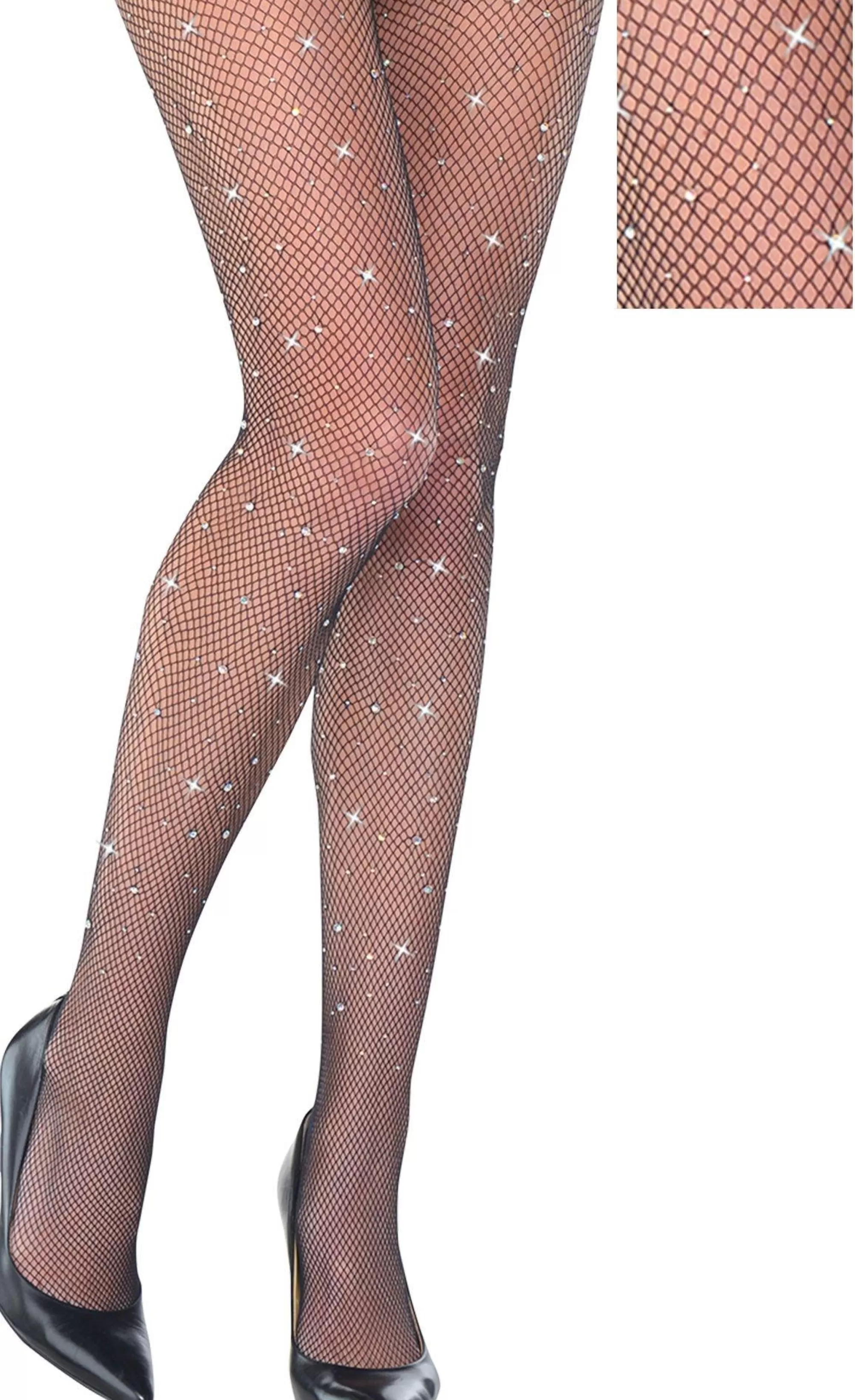 Party City Tights-Adult Rhinestone Fishnet Pantyhose