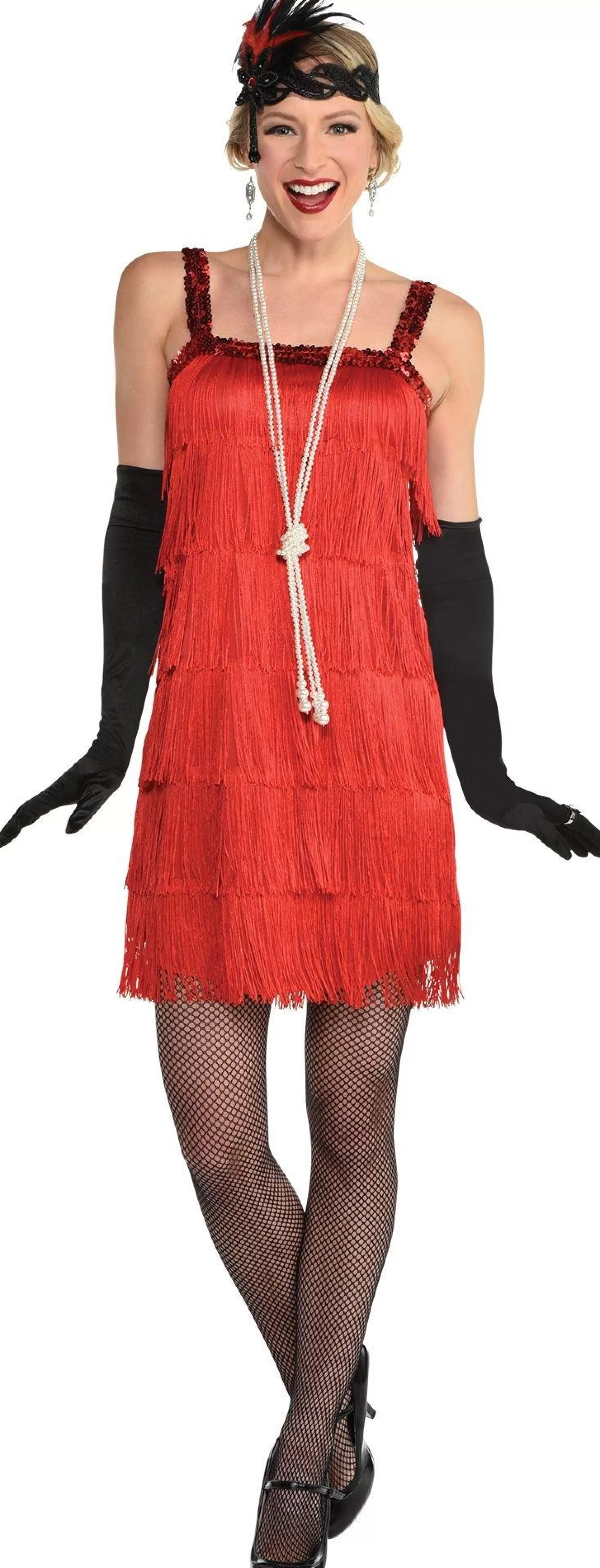 Women Party City 1920S | Adult Ruby Red Flapper Costume