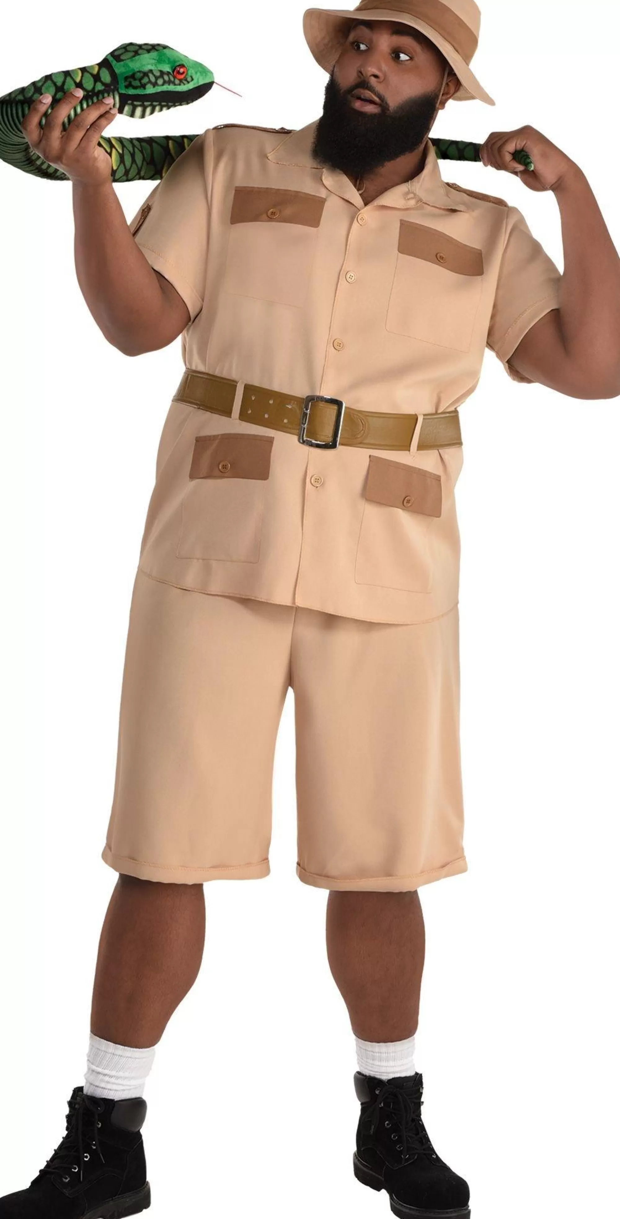 Party City Plus Size Costumes-Adult Safari Guide Costume - Plus Size