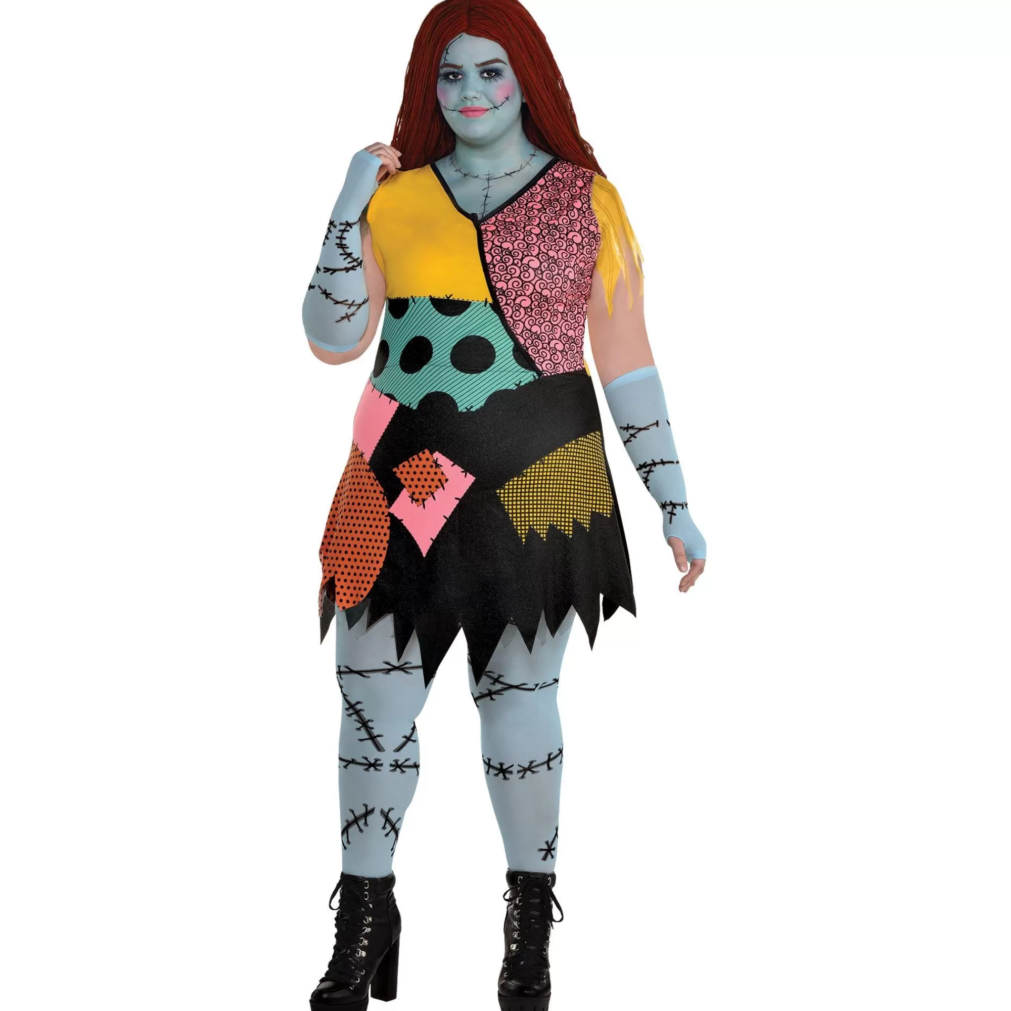 Women Party City Disney | Adult Sally Plus Size Deluxe Costume - Disney The Nightmare Before Christmas