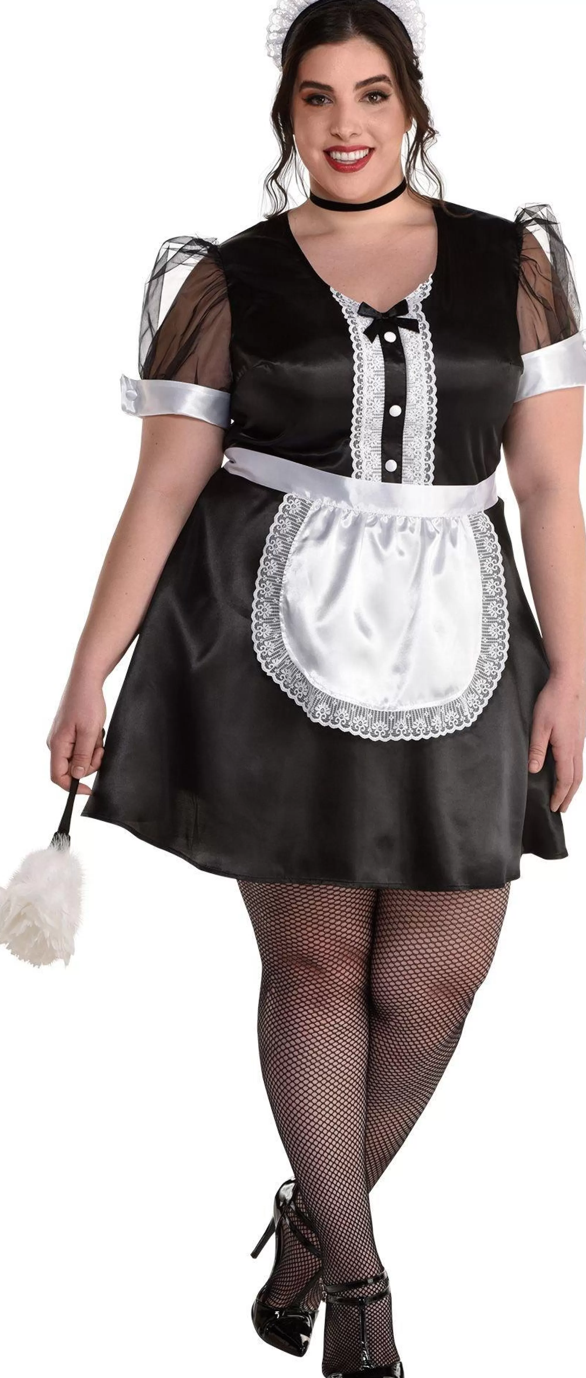 Party City Plus Size Costumes-Adult Sassy Maid Costume - Plus Size