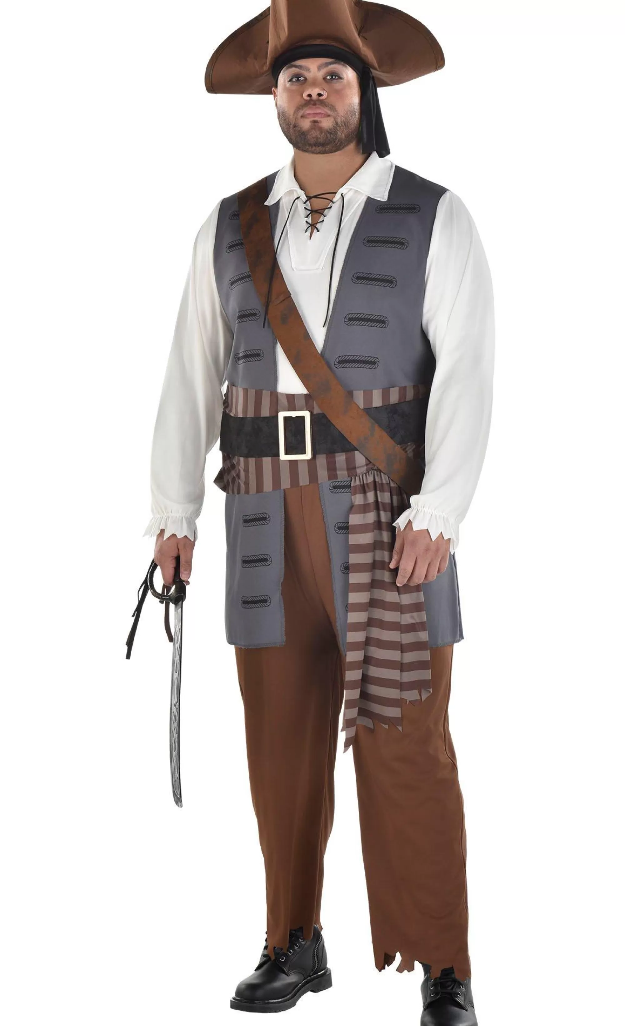 Party City Pirate-Adult Shiver Me Timbers Pirate Plus Size Costume