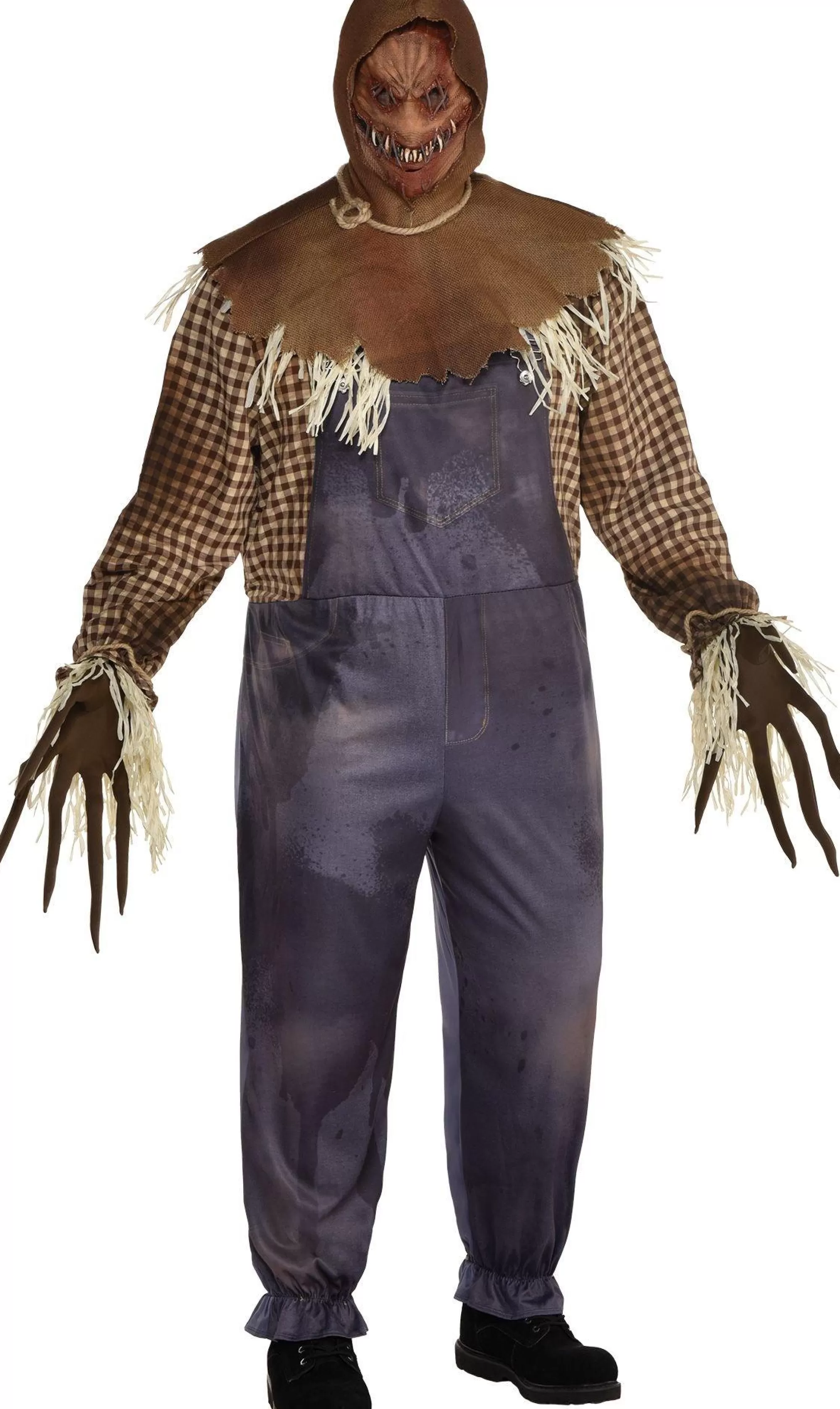 Party City Plus Size Costumes-Adult Sinister Scarecrow Costume - Plus Size