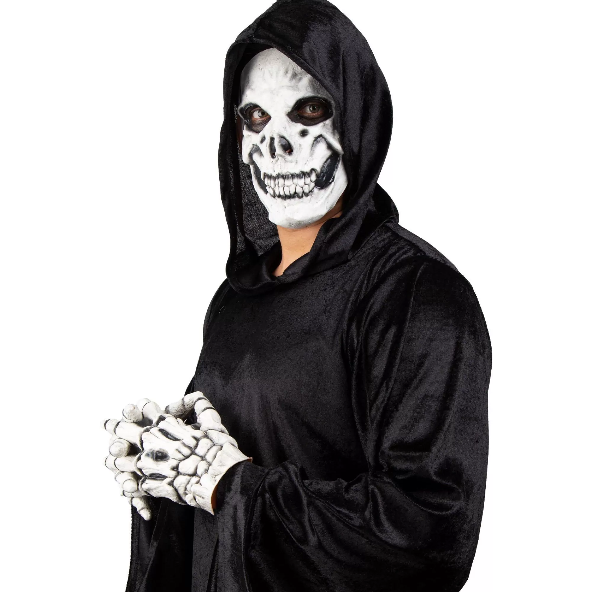 Party City Scary-Adult Skeleton Mask & Gloves Costume Accessory Kit