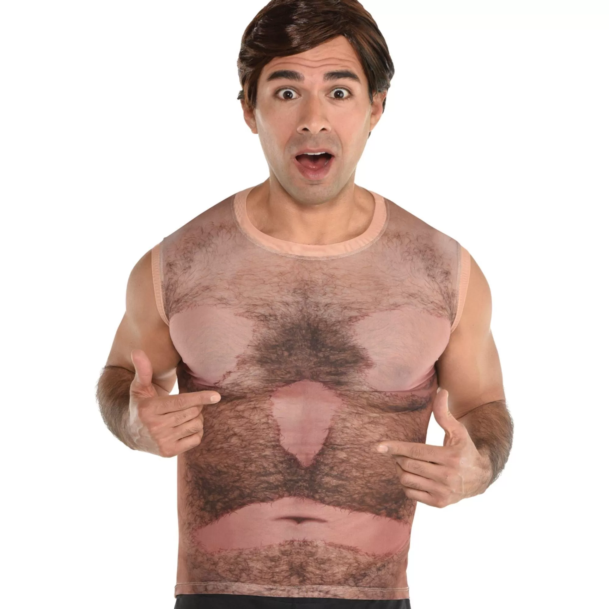 Party City Funny-Adult Waxed Chest Hair Shirt - The 40-Year-Old Virgin