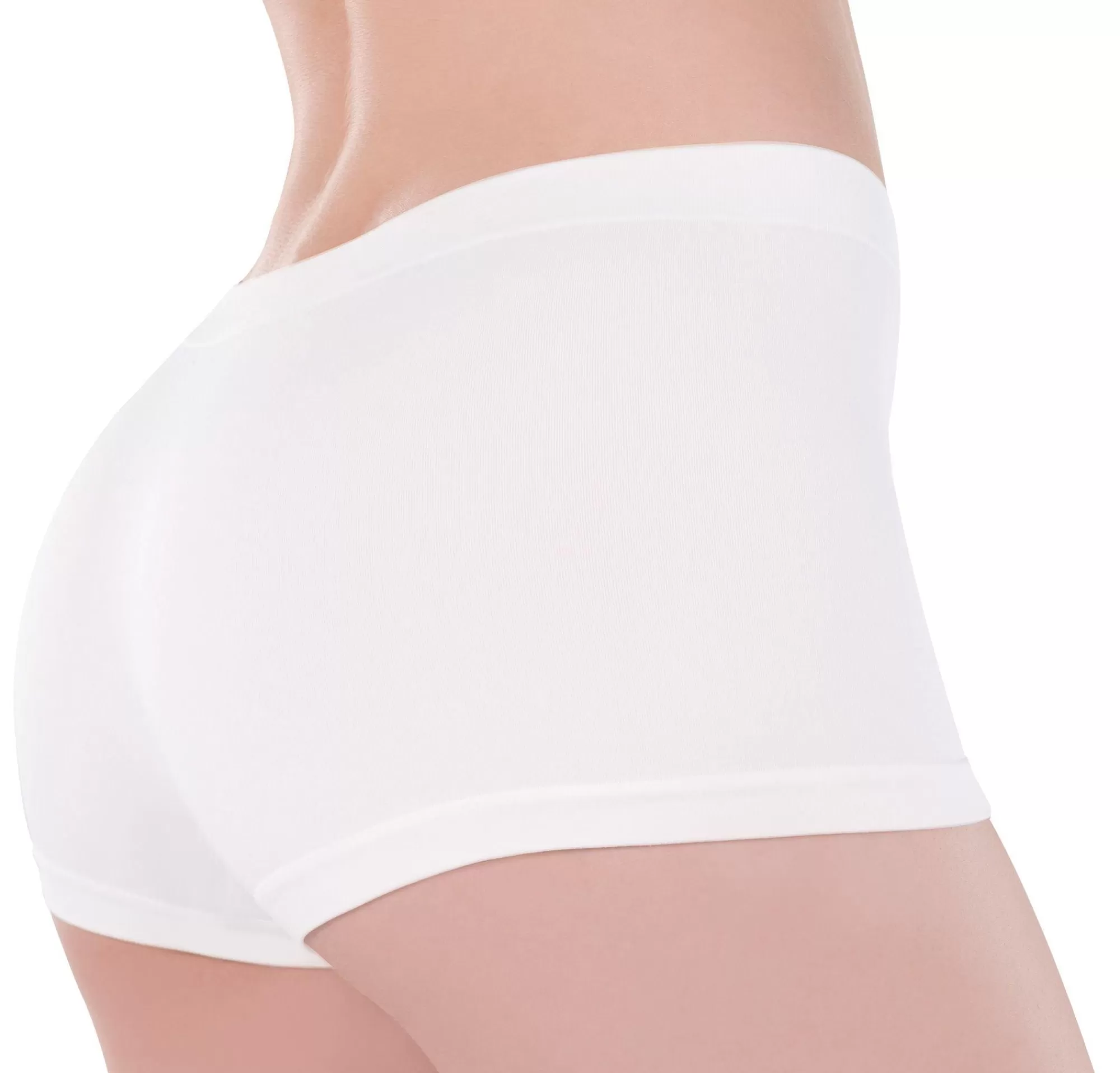 Party City Bodywear-Adult White Boyshorts