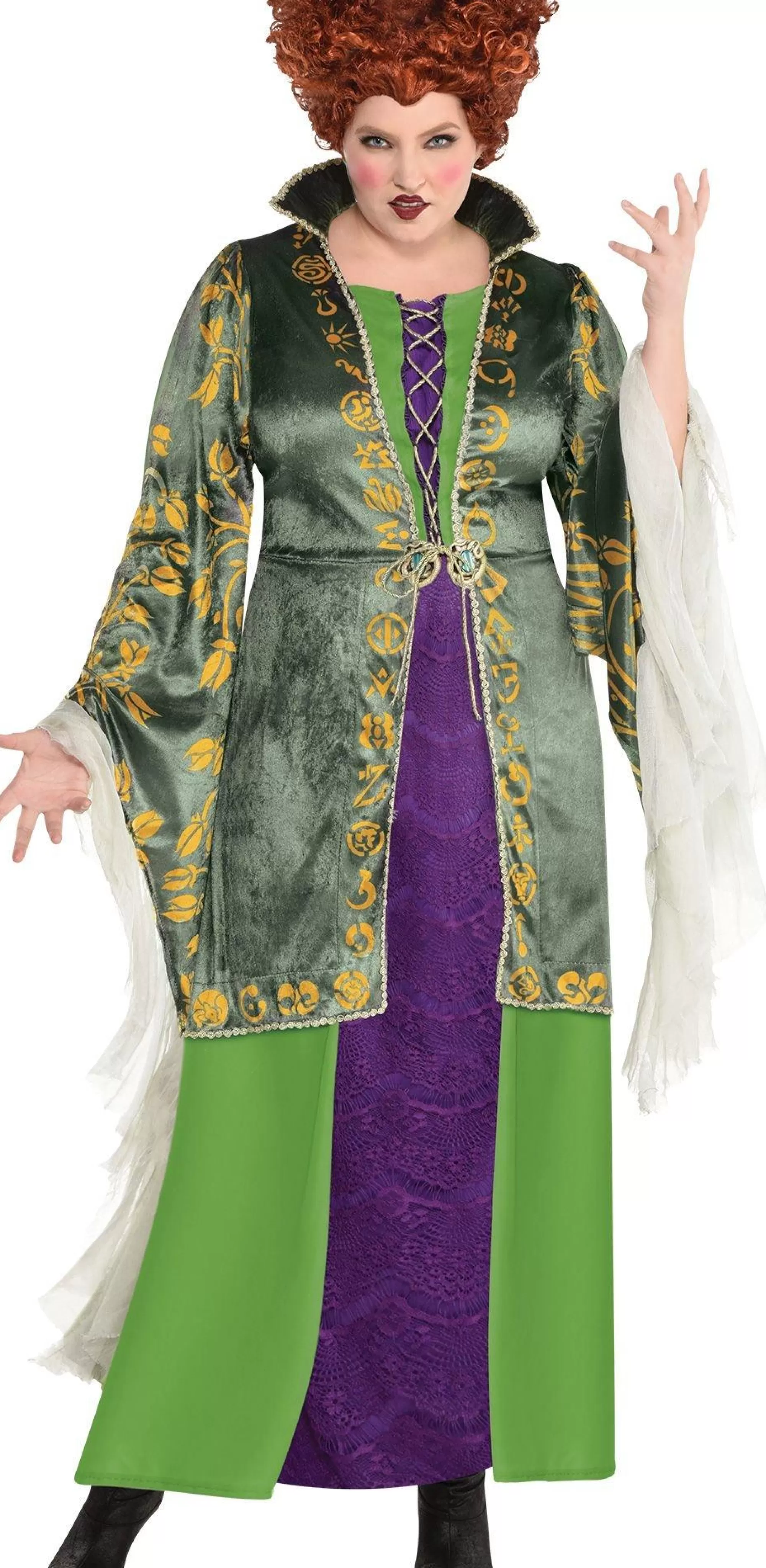 Women Party City Disney | Adult Winifred Sanderson Costume Plus Size - Disney Hocus Pocus
