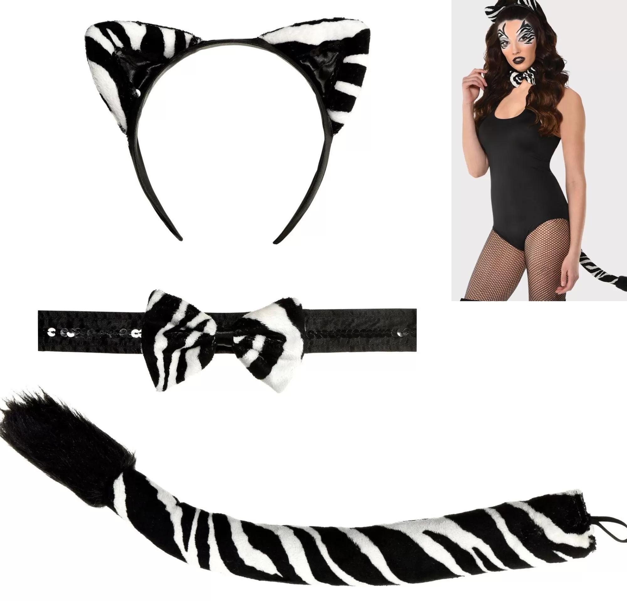 Party City Sexy-Adult Zebra Costume Kit