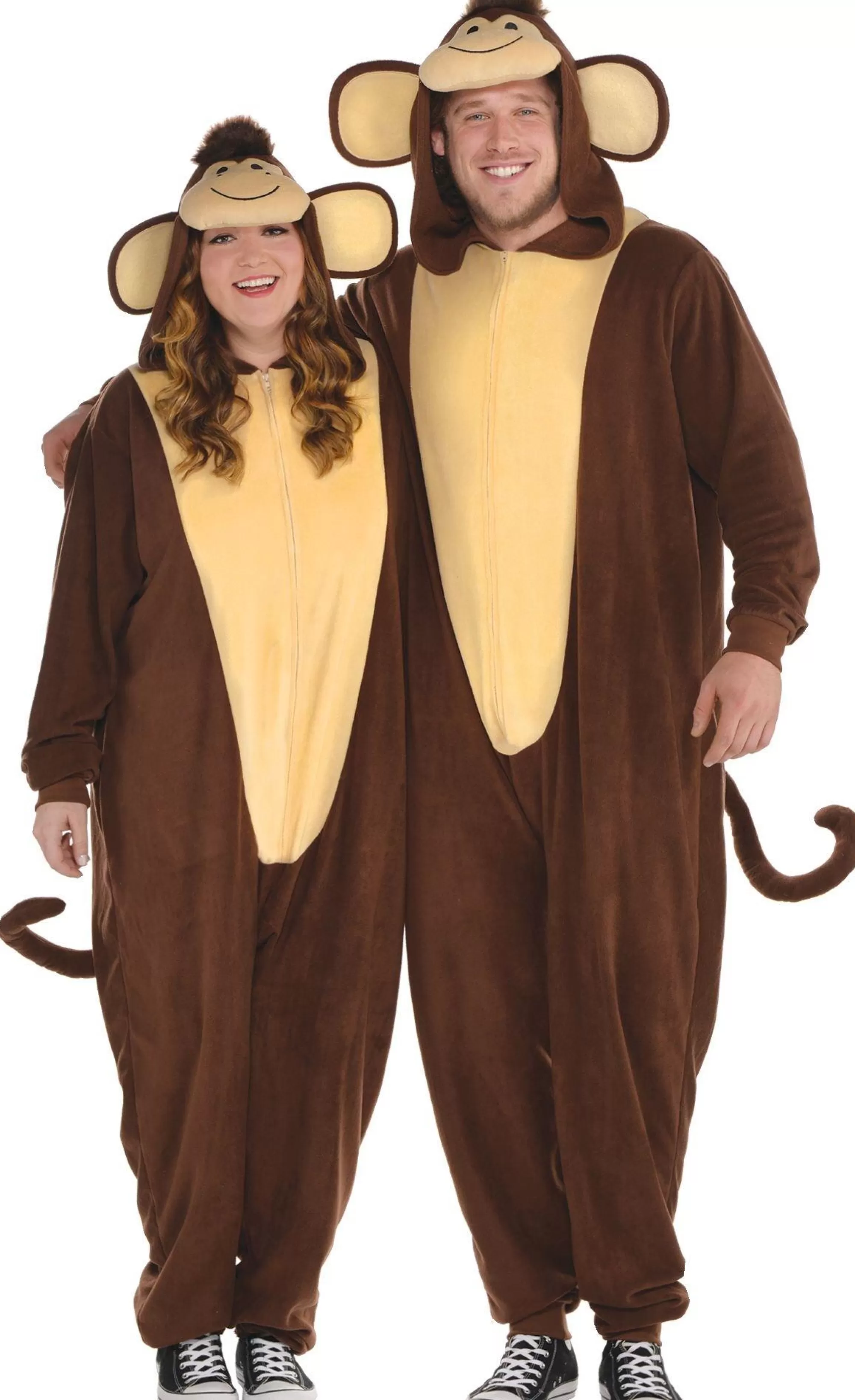 Party City Couples' Costumes-Adult Zipster Monkey One Piece Costume Plus Size