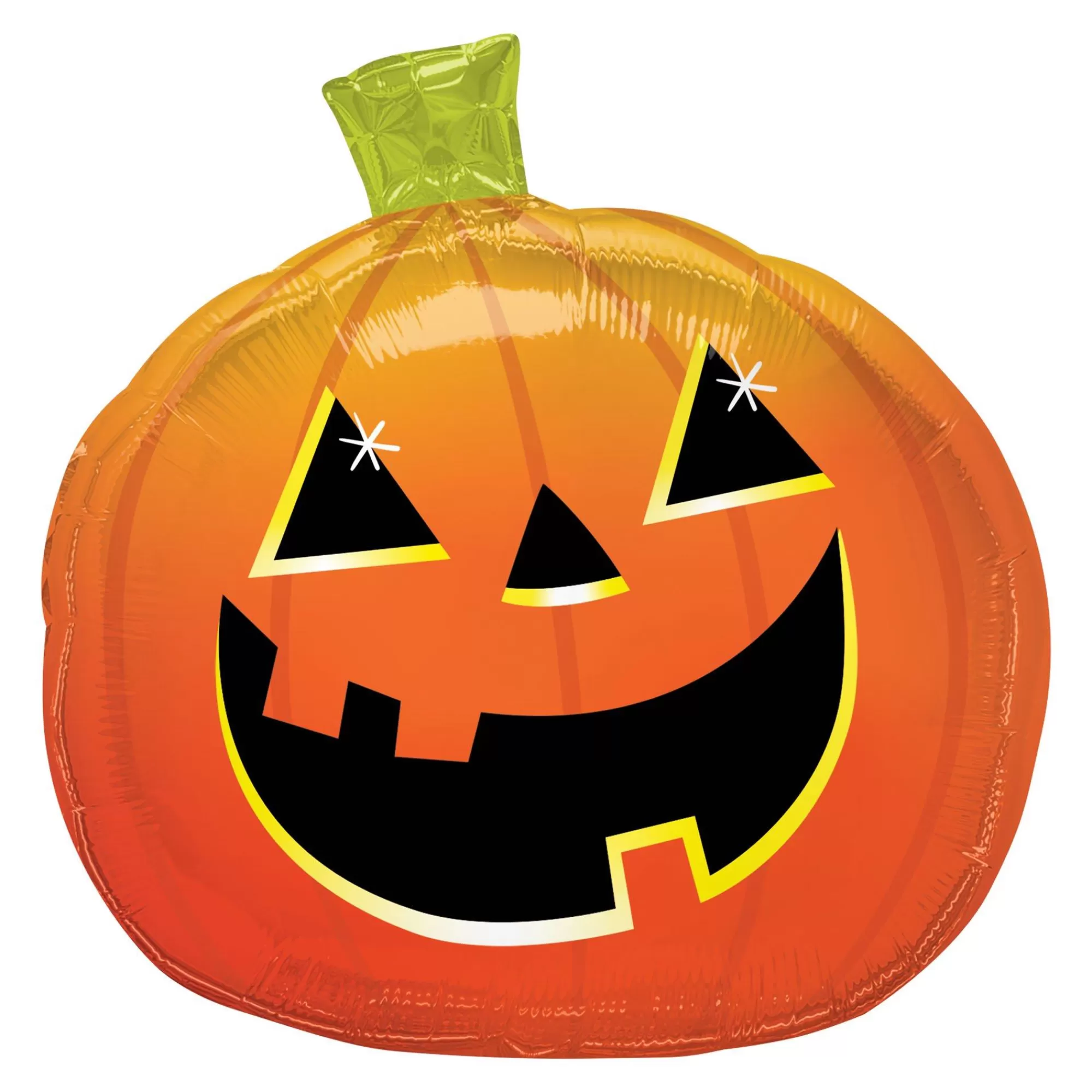 Party City Balloons | Air-Filled Smiley Halloween Jack-O'-Lantern Foil Balloon, 17In