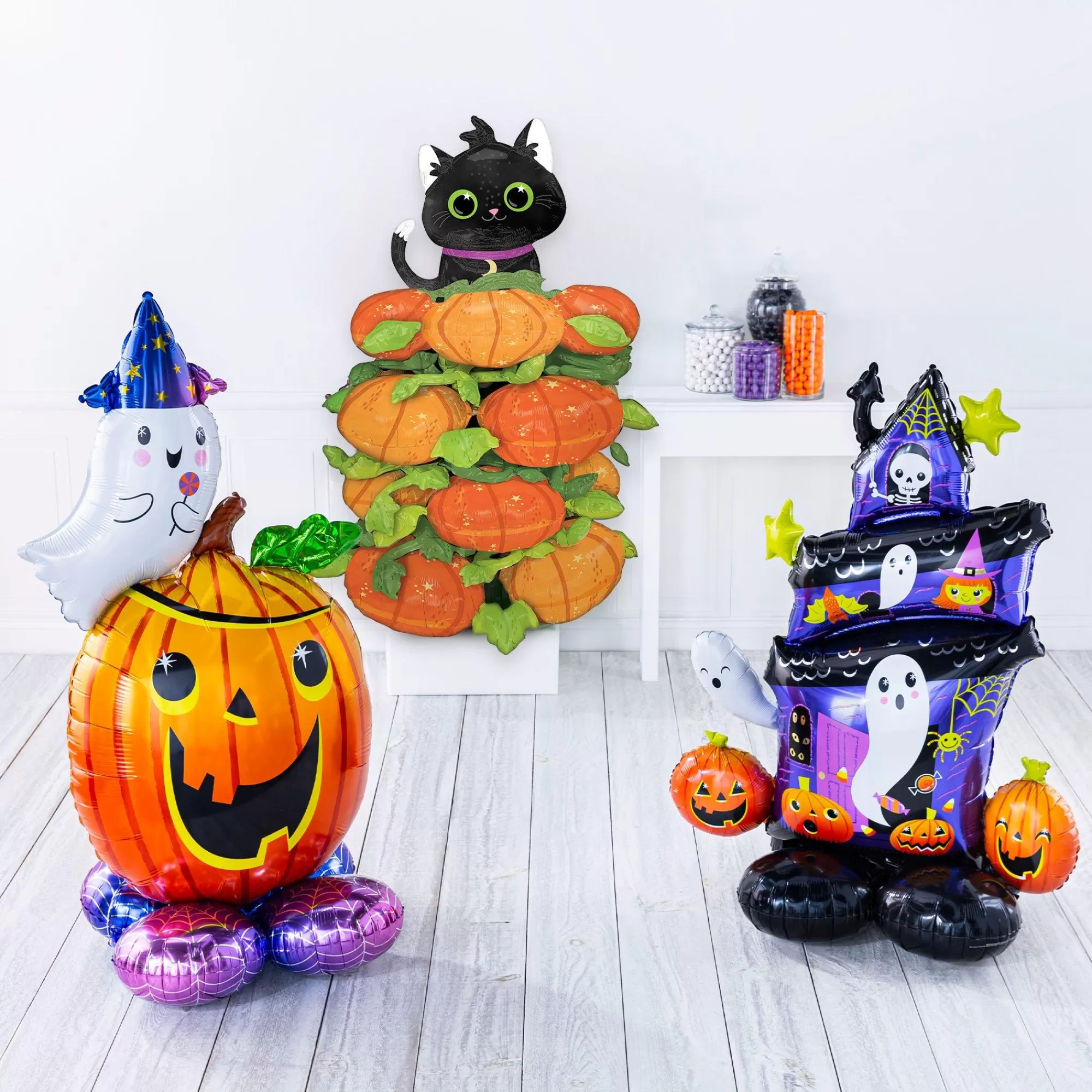 Party City Decorations | Airloonz Friendly Halloween Foil Balloon Set, 3Pc