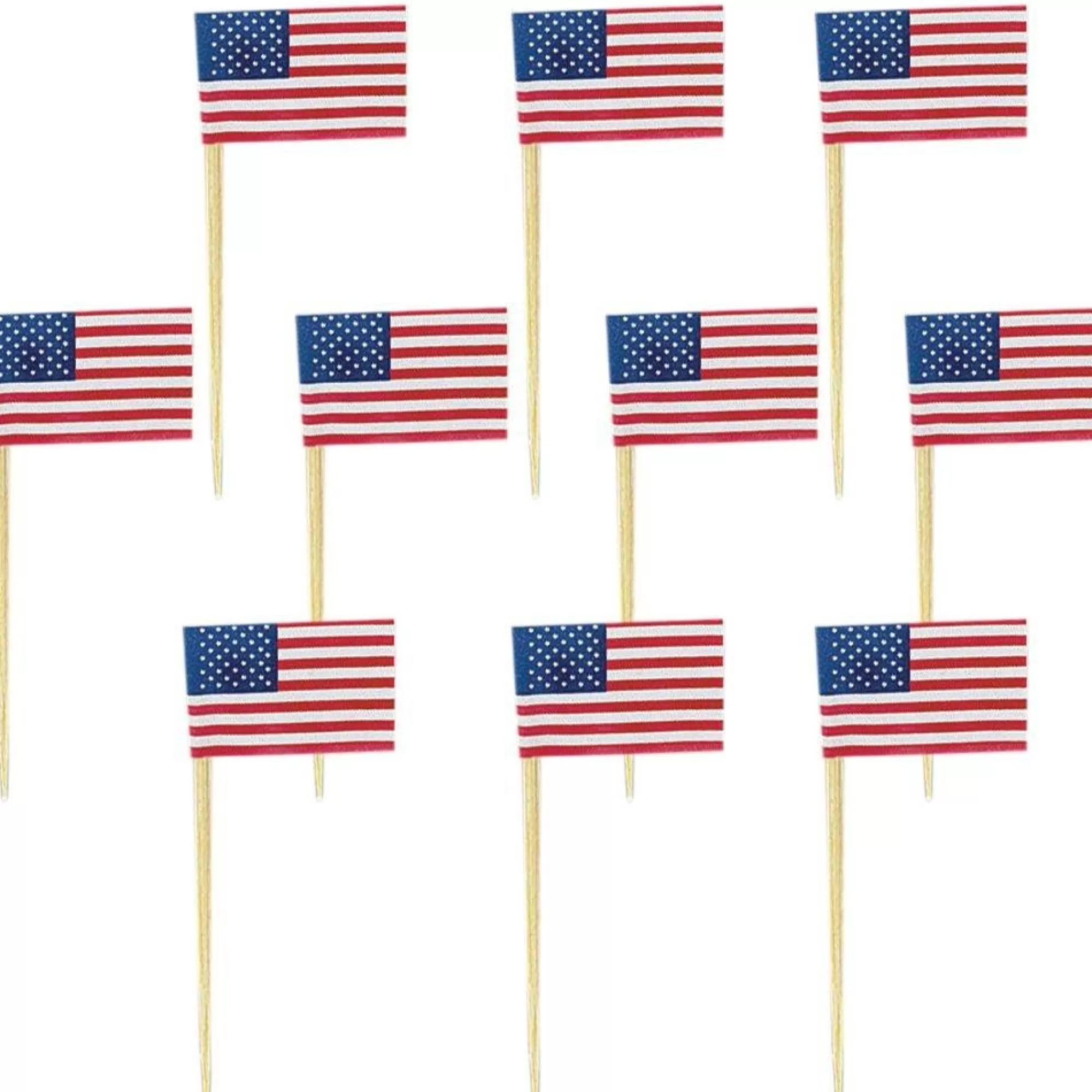 Party City Baking Supplies-American Flag Picks 120Ct