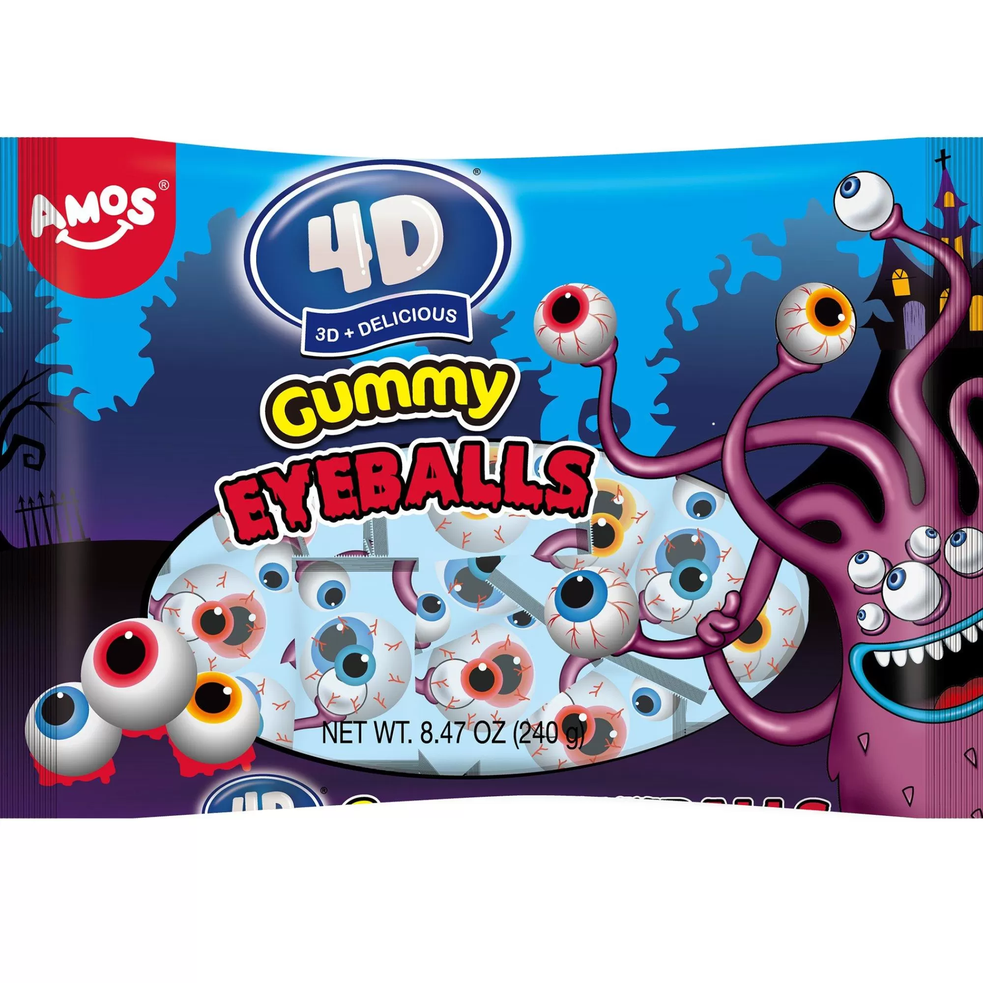 Party City Bulk Candy | Amos 4D Gummy Eyeballs, 8.46Oz - Halloween Candy