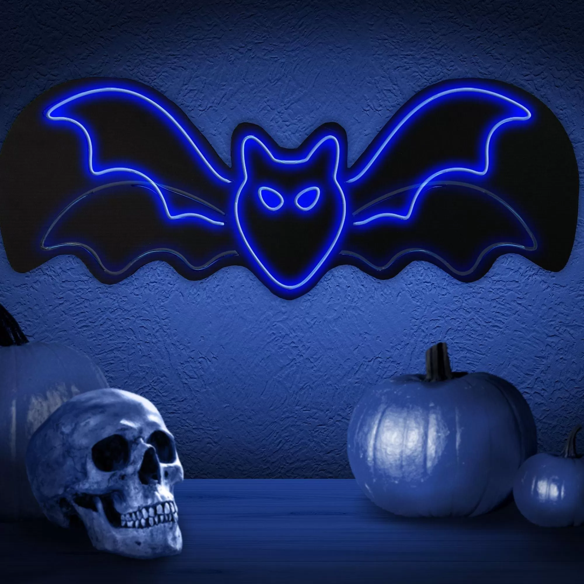 Party City Strobe Lights & Black Lights | Animated Bat Neon Light Plastic Sign, 24In X 8.7In