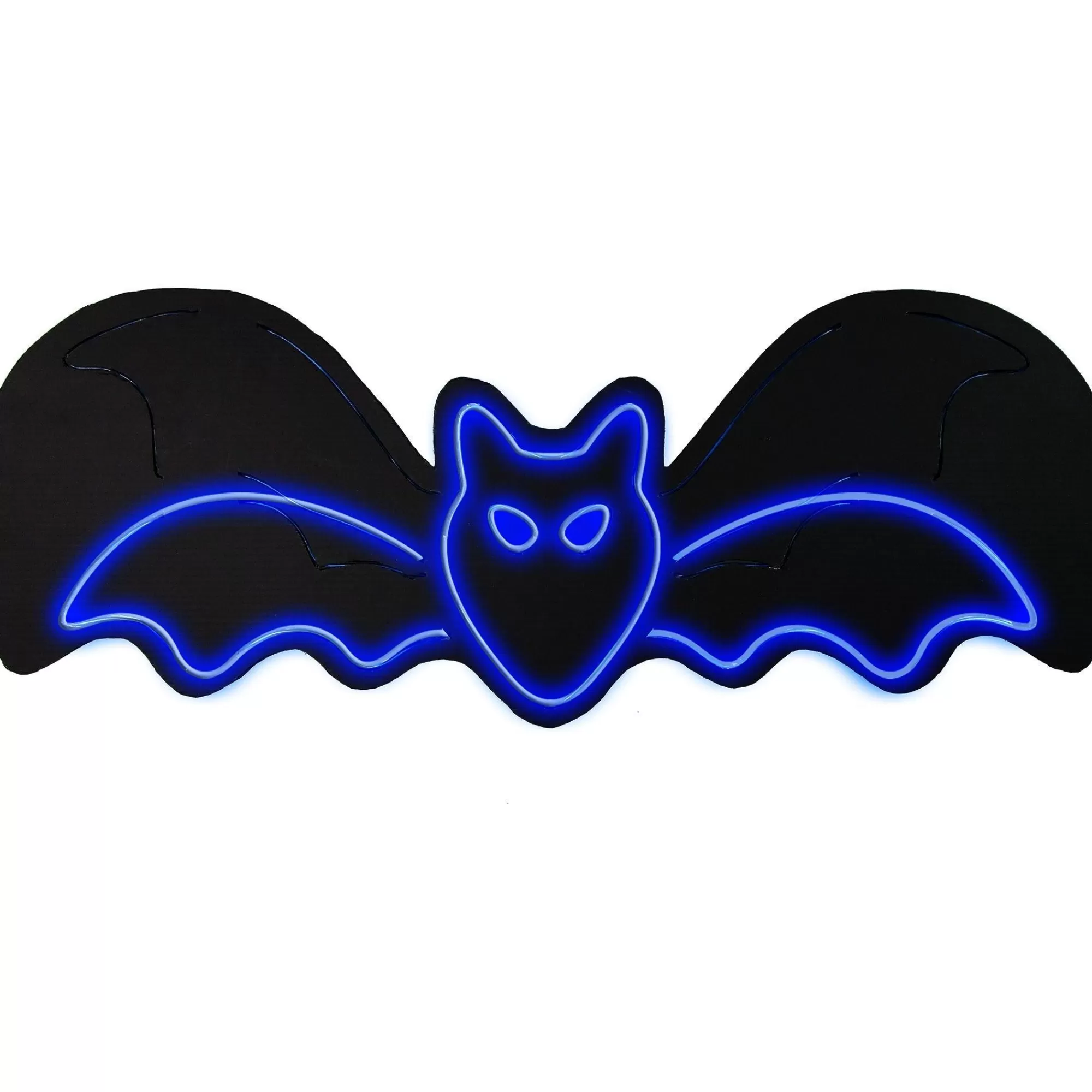 Party City Strobe Lights & Black Lights | Animated Bat Neon Light Plastic Sign, 24In X 8.7In