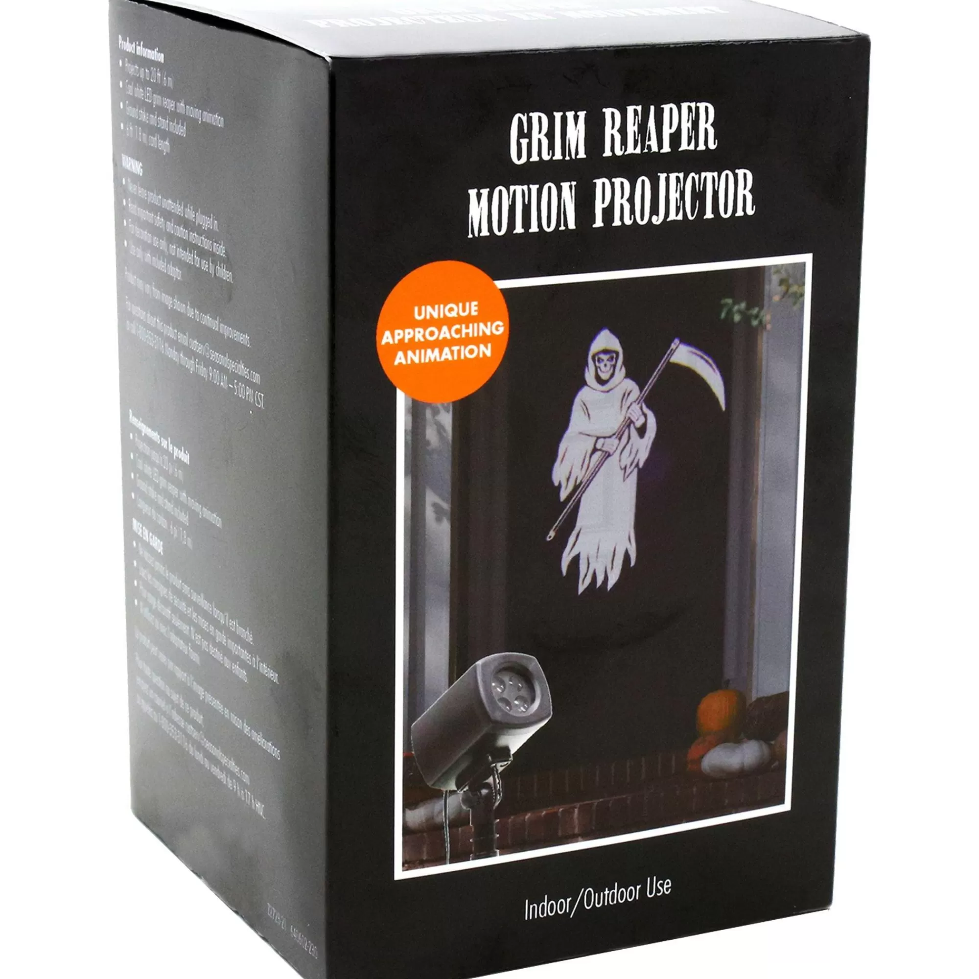 Party City Strobe Lights & Black Lights | Animated Grim Reaper Motion Projector, 4In X 7In