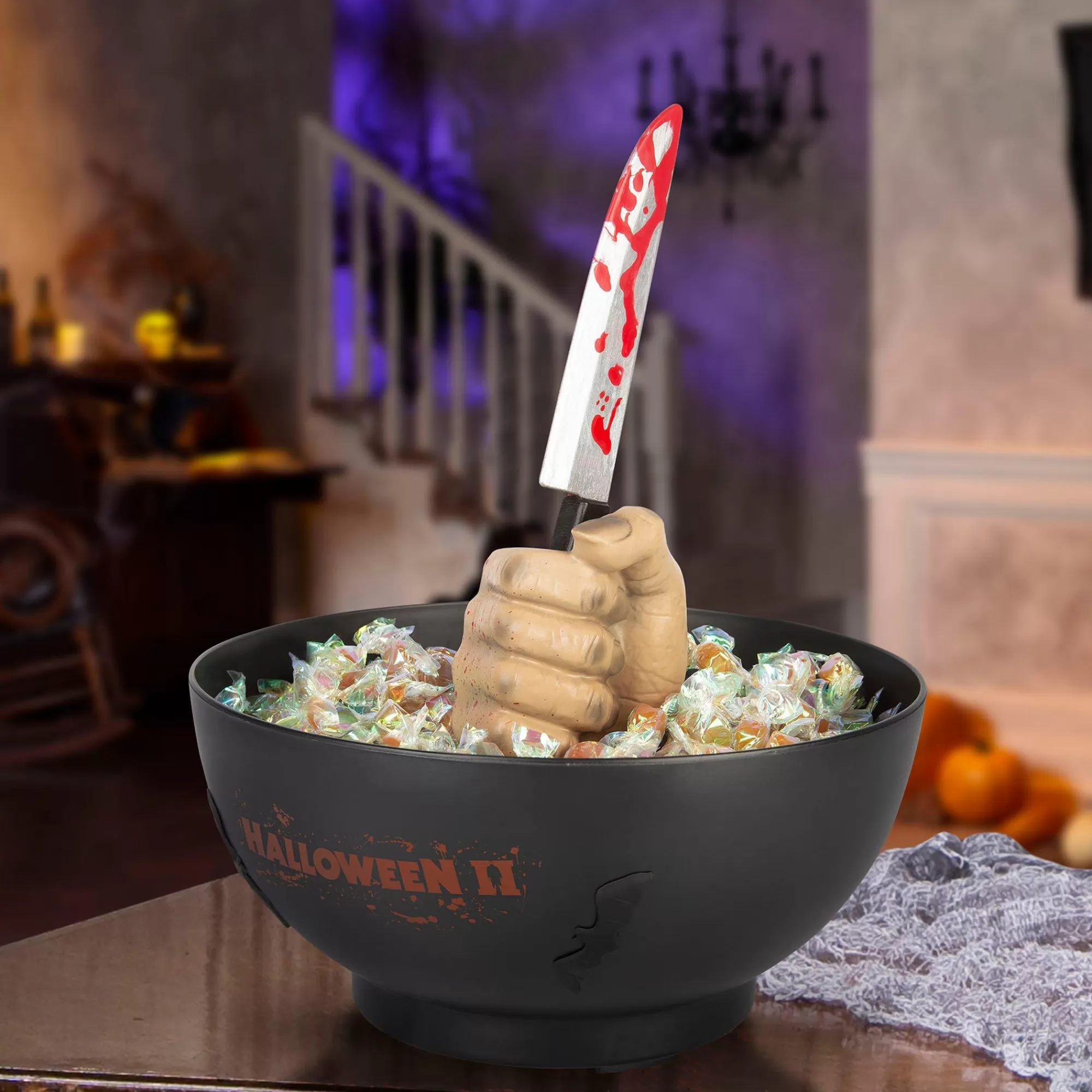 Party City Get Axed | Animated Michael Myers' Knife-Wielding Hand Candy Bowl, 9In, 16Oz - Halloween