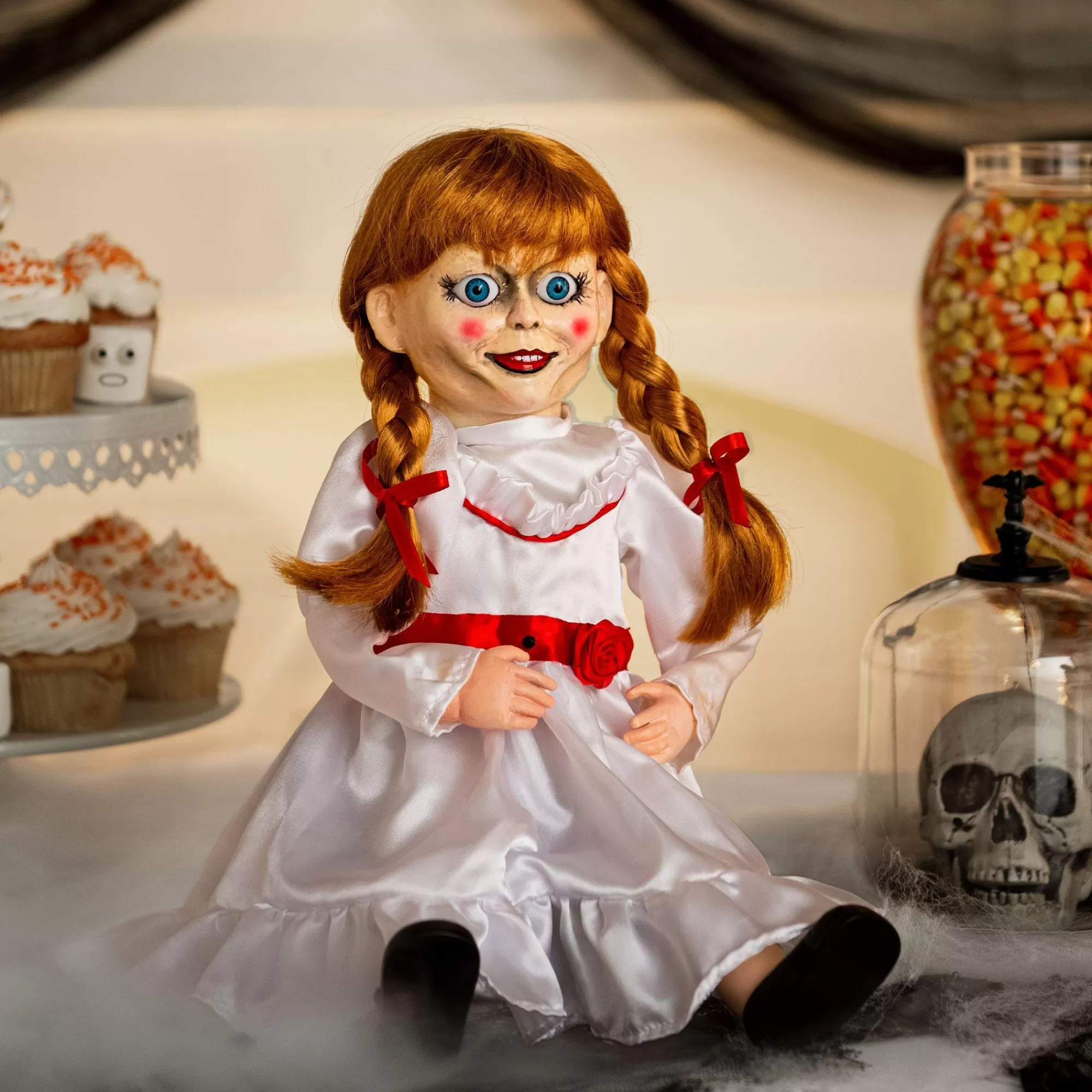 Party City Animatronics | Animatronic Annabelle Doll Halloween Decoration, 11.8In - Annabelle Comes Home
