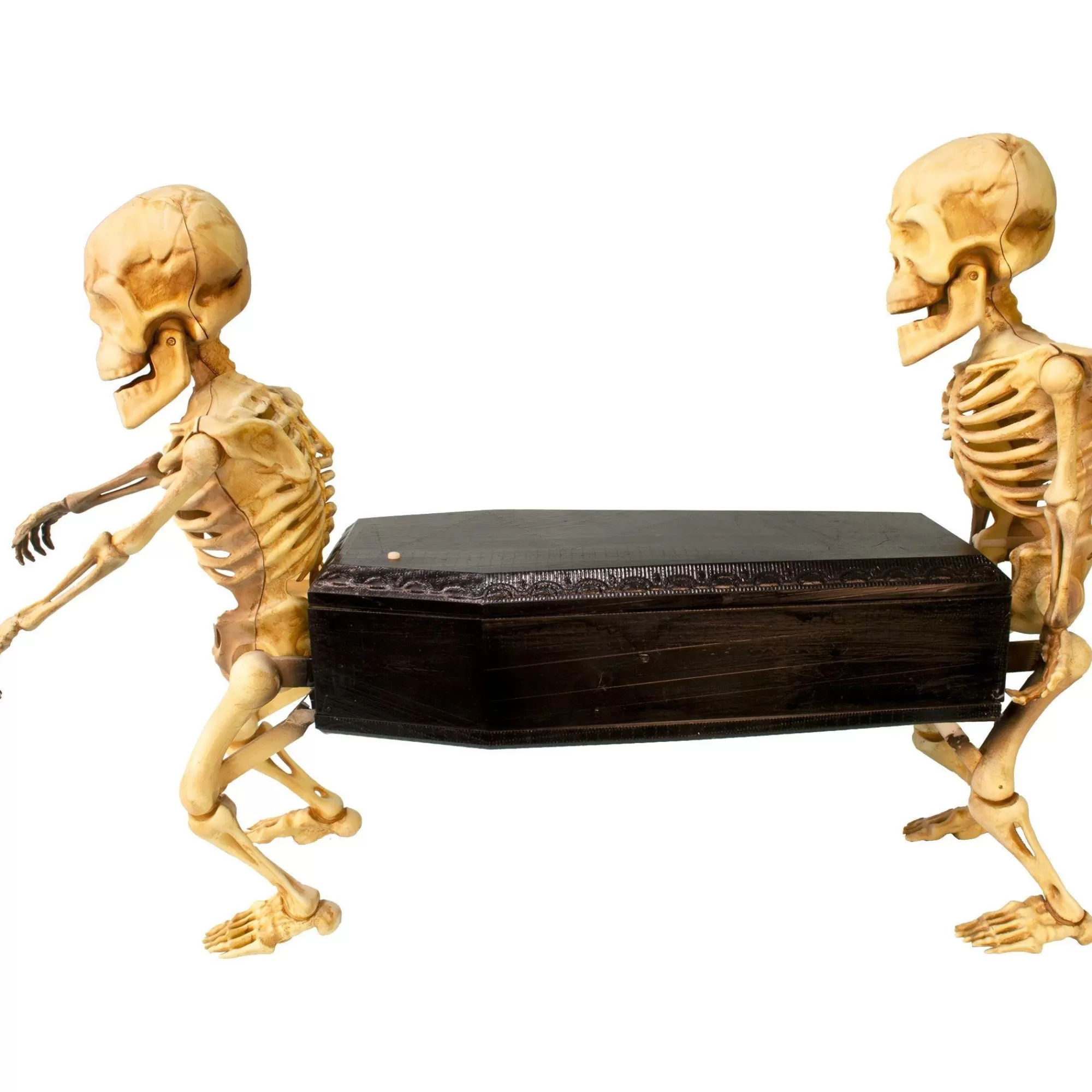 Party City Animatronics | Animatronic Coffin-Carrying Skeletons With Music, 22.5In X 17.3In - Halloween Decoration
