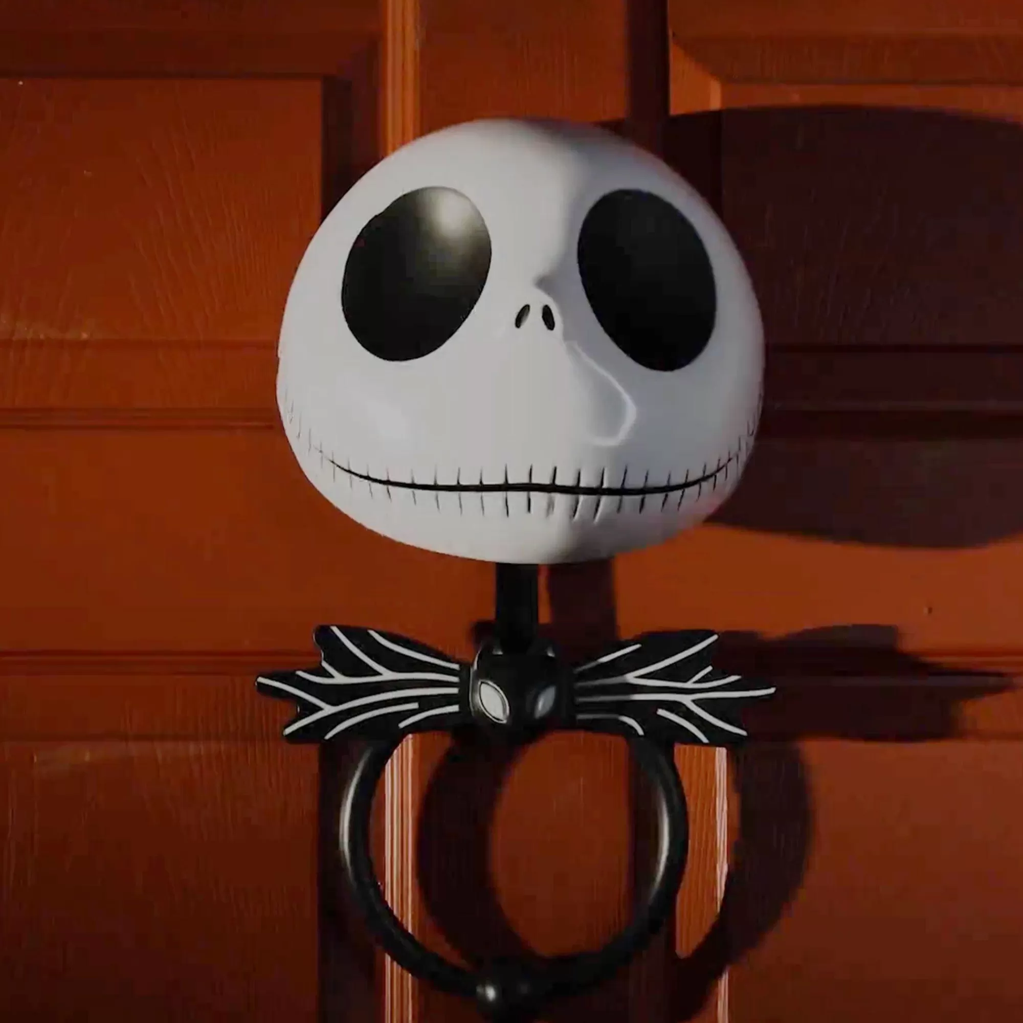 Party City The Nightmare Before Christmas | Animatronic Jack Skellington Plastic Door Knocker Halloween Decoration, 9.5In X 16.5In - Disney The Nightmare Before Christmas