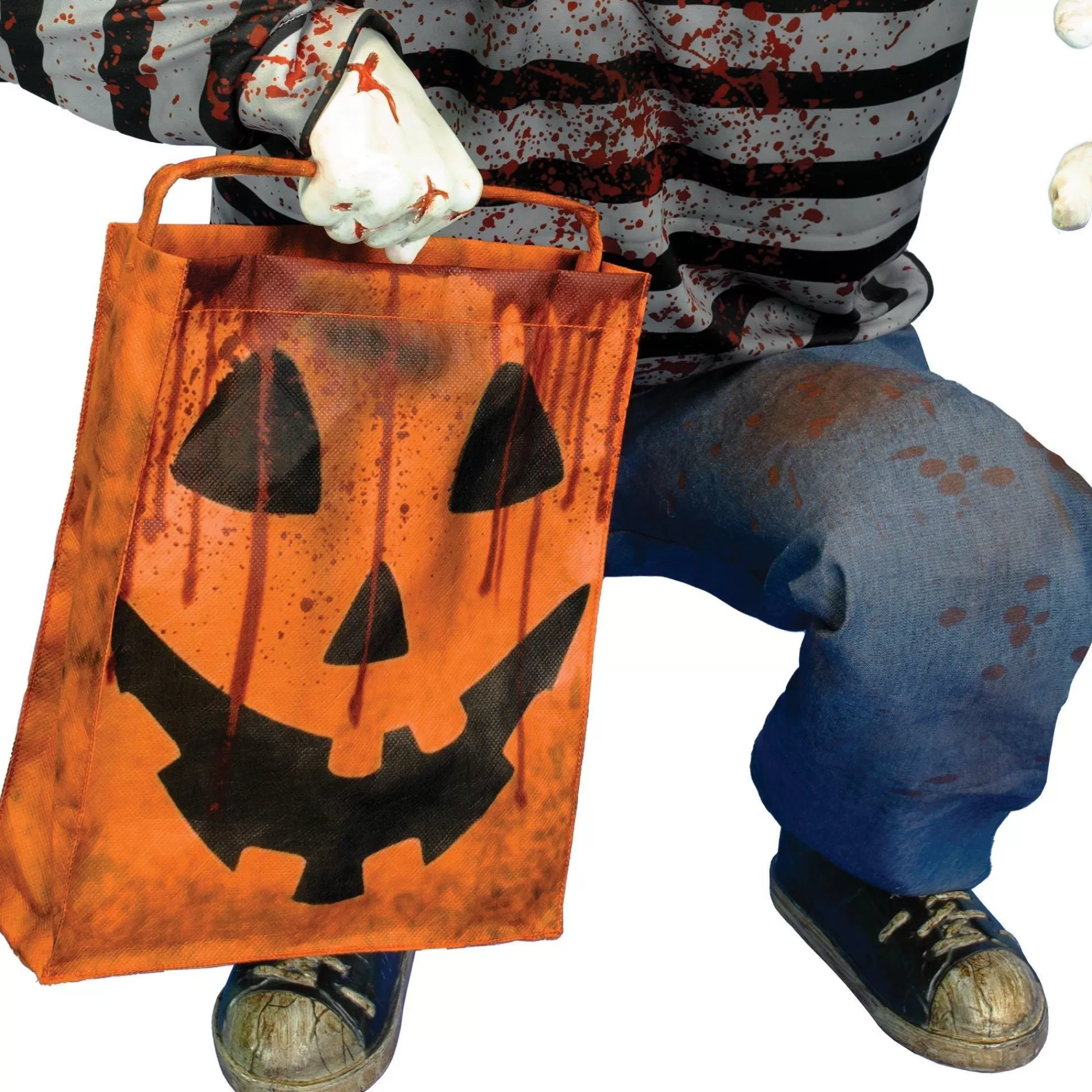 Party City Animatronics | Animatronic Light-Up Crouching Zombie Child, 2.3Ft X 3Ft - Halloween Decoration