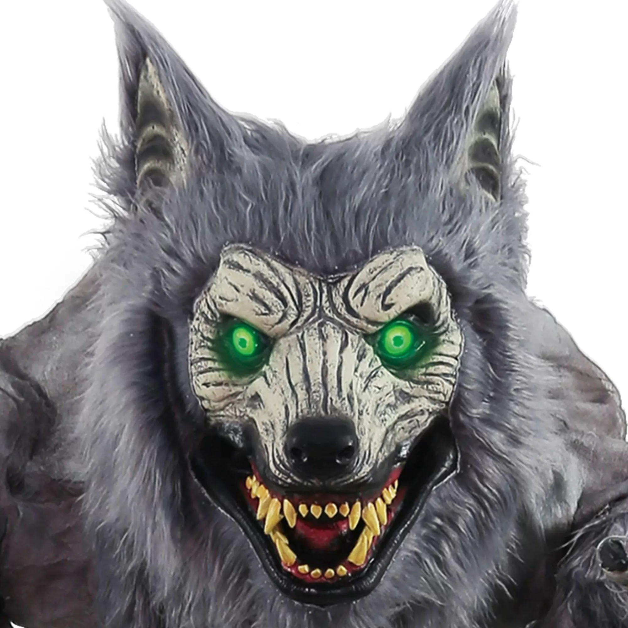 Party City Animatronics | Animatronic Light-Up Lanky Werewolf, 5.3Ft - Halloween Decoration