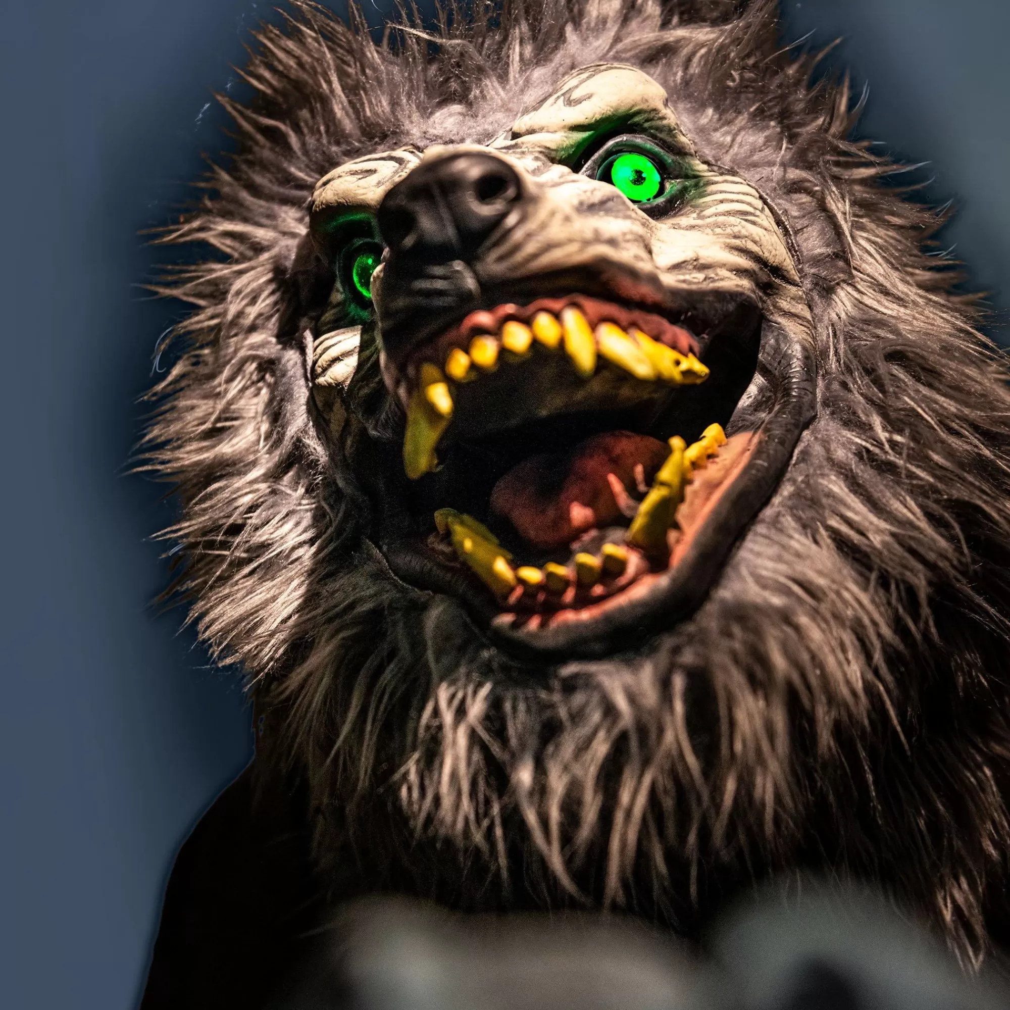 Party City Animatronics | Animatronic Light-Up Lanky Werewolf, 5.3Ft - Halloween Decoration