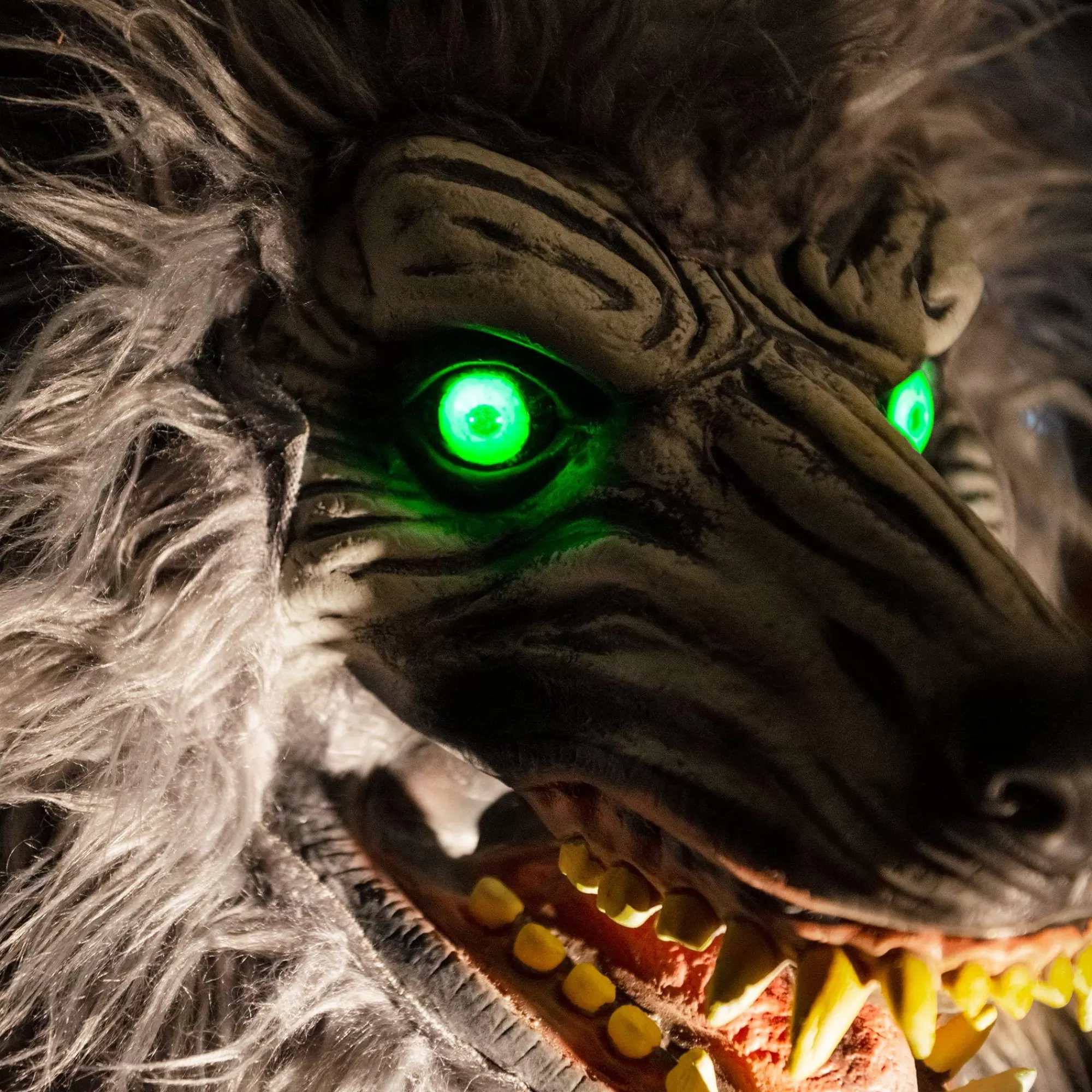 Party City Animatronics | Animatronic Light-Up Lanky Werewolf, 5.3Ft - Halloween Decoration