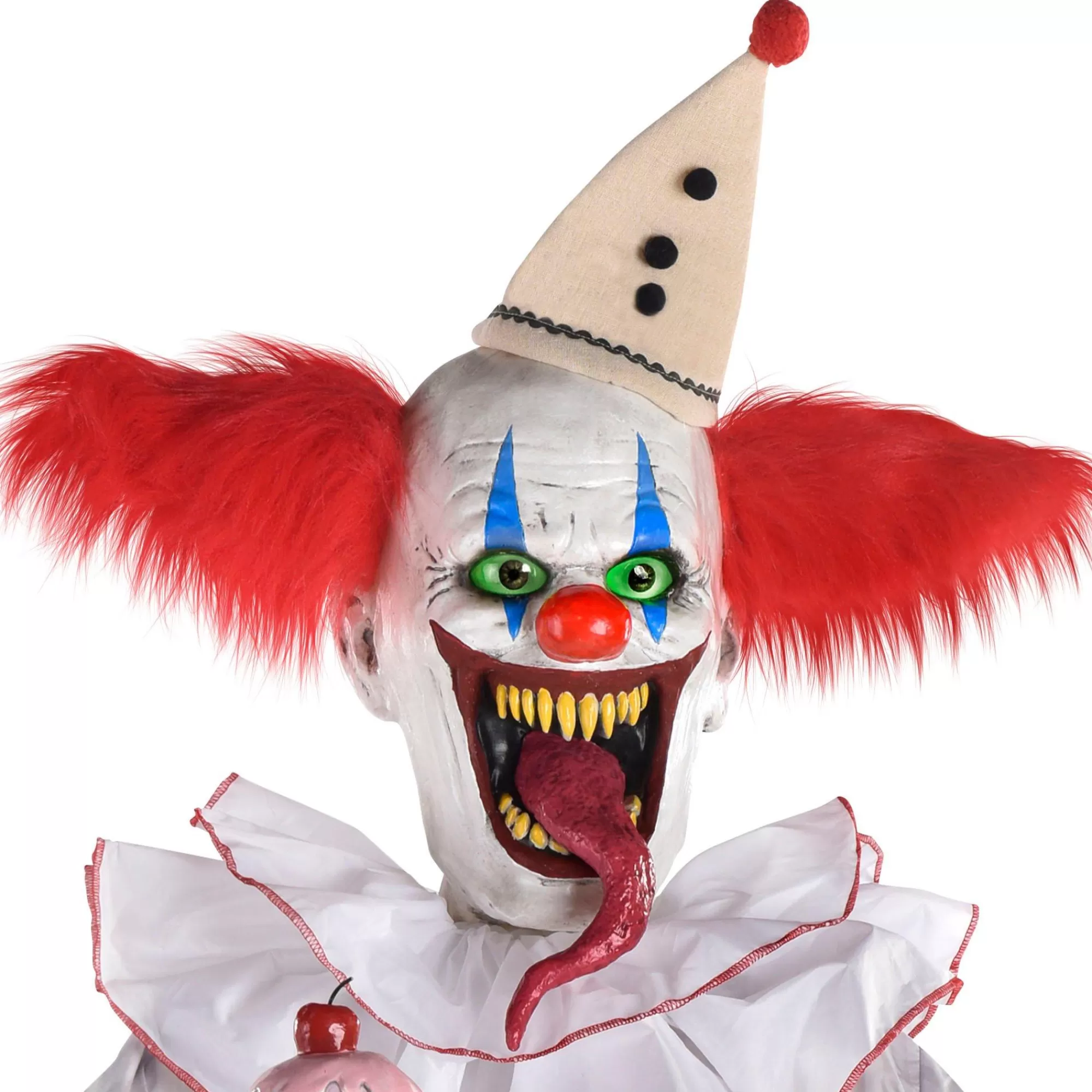 Party City Yard Stakes & Signs | Animatronic Light-Up Talking Ice Scream Clown Yard Stake, 7.5Ft - Halloween Decoration