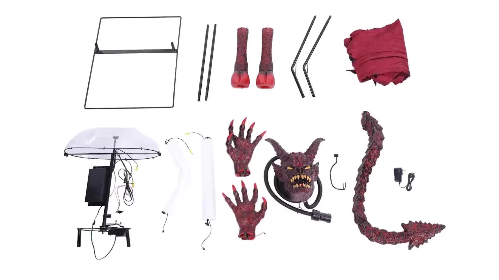 Party City Animatronics | Animatronic Light-Up Talking Lava Demon Decoration With Fog Effect, 7.5Ft