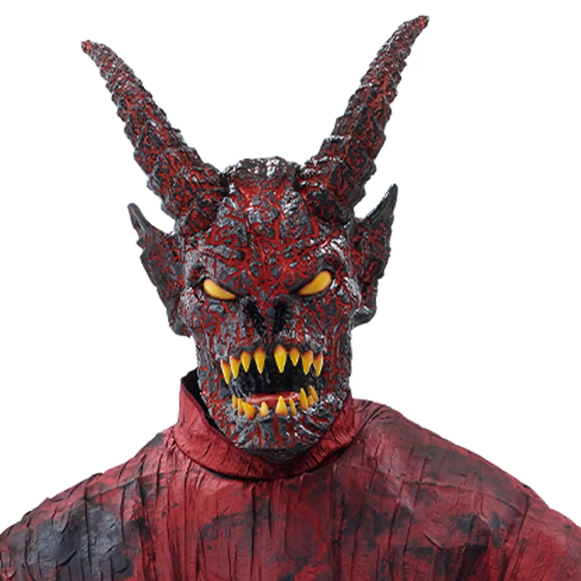 Party City Animatronics | Animatronic Light-Up Talking Lava Demon Decoration With Fog Effect, 7.5Ft