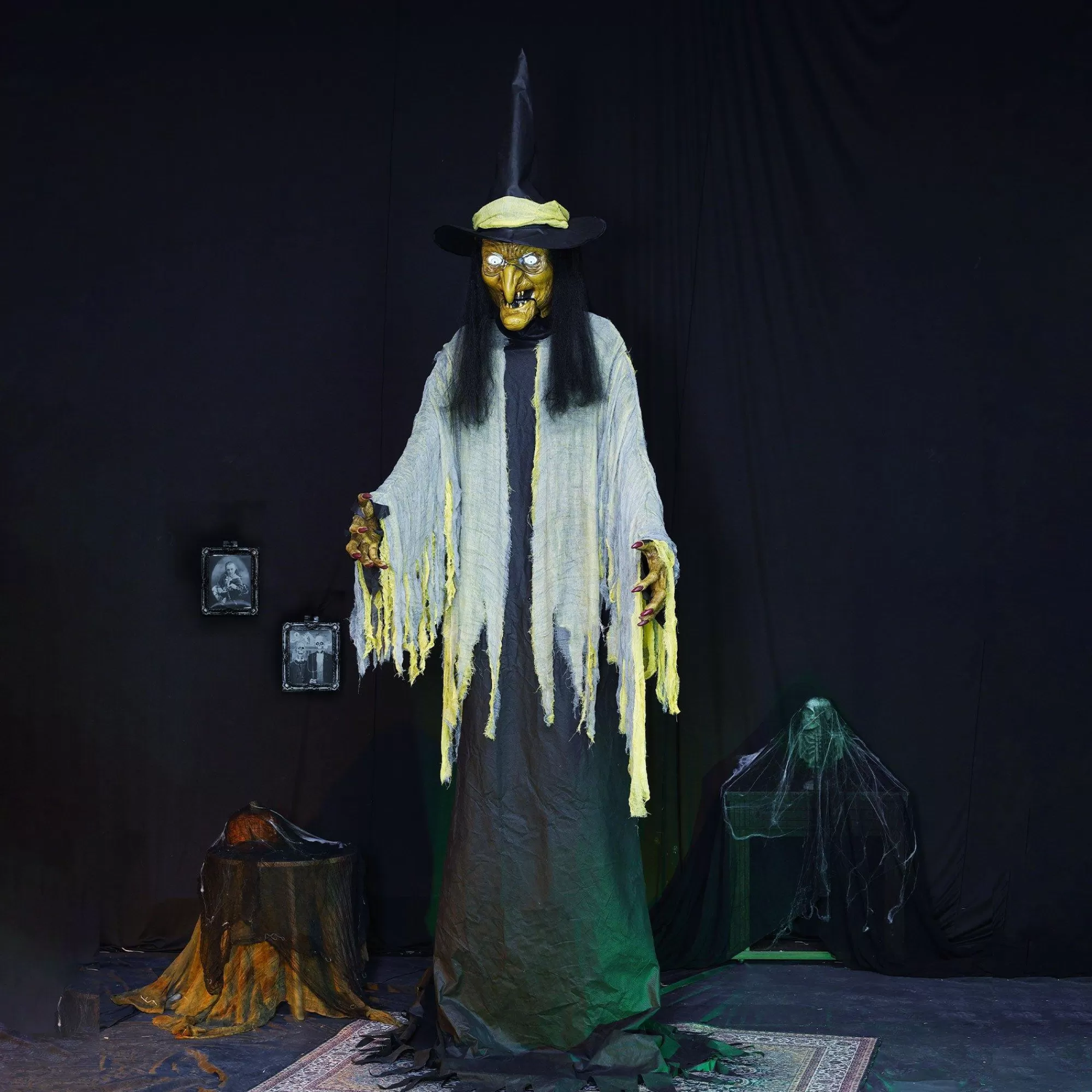 Party City Animatronics | Animatronic Light-Up Talking Towering Witch Halloween Decoration, 10Ft