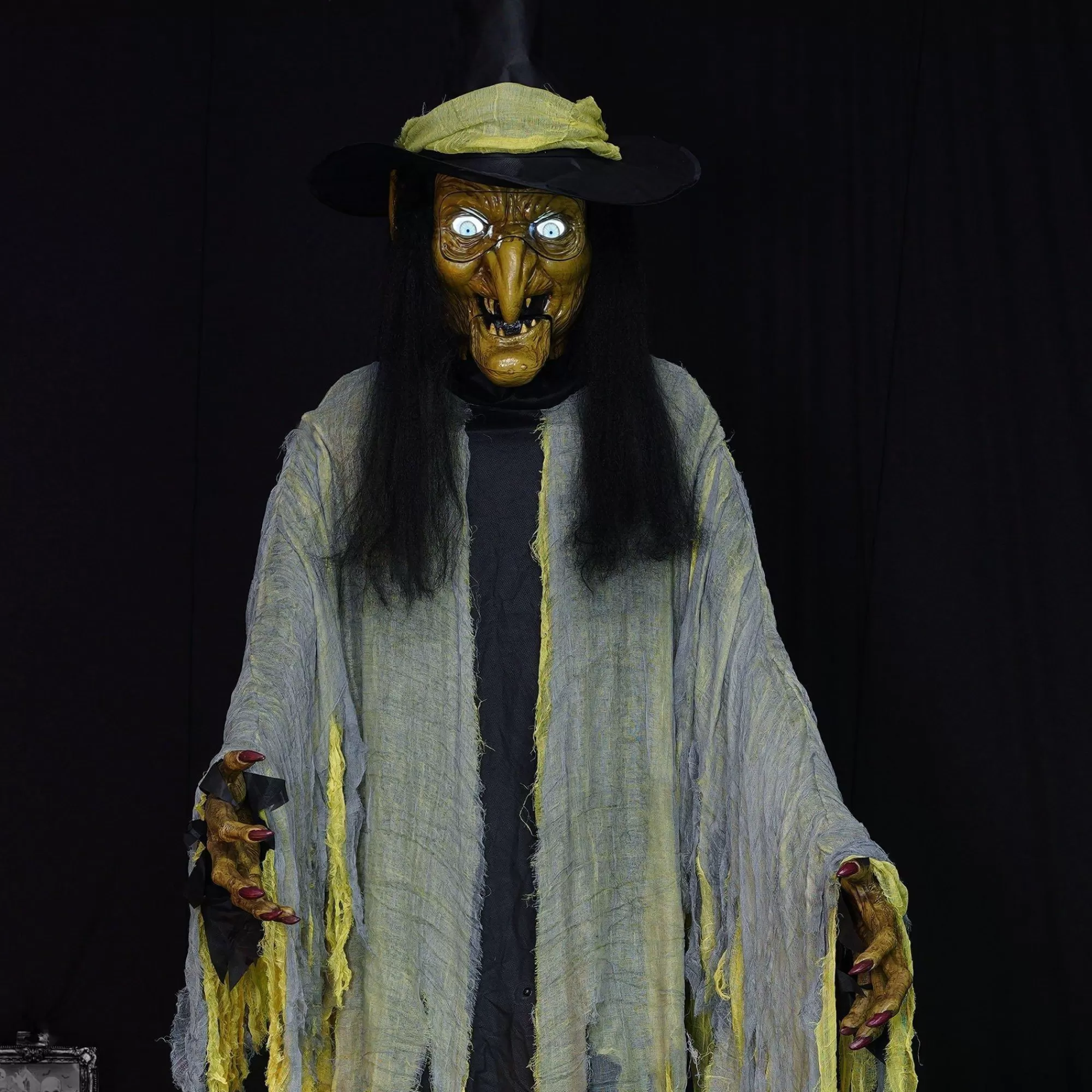 Party City Animatronics | Animatronic Light-Up Talking Towering Witch Halloween Decoration, 10Ft