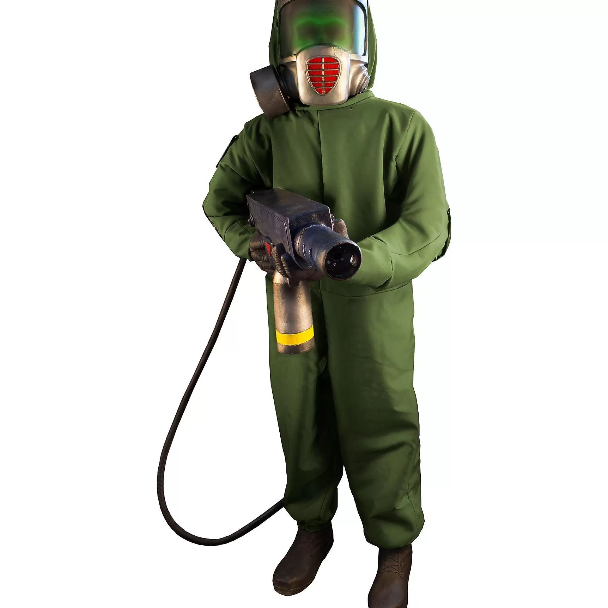 Party City Animatronics | Animatronic Light-Up Zombie Flamethrower Halloween Decoration With Sounds, 6.6Ft -The Exterminator