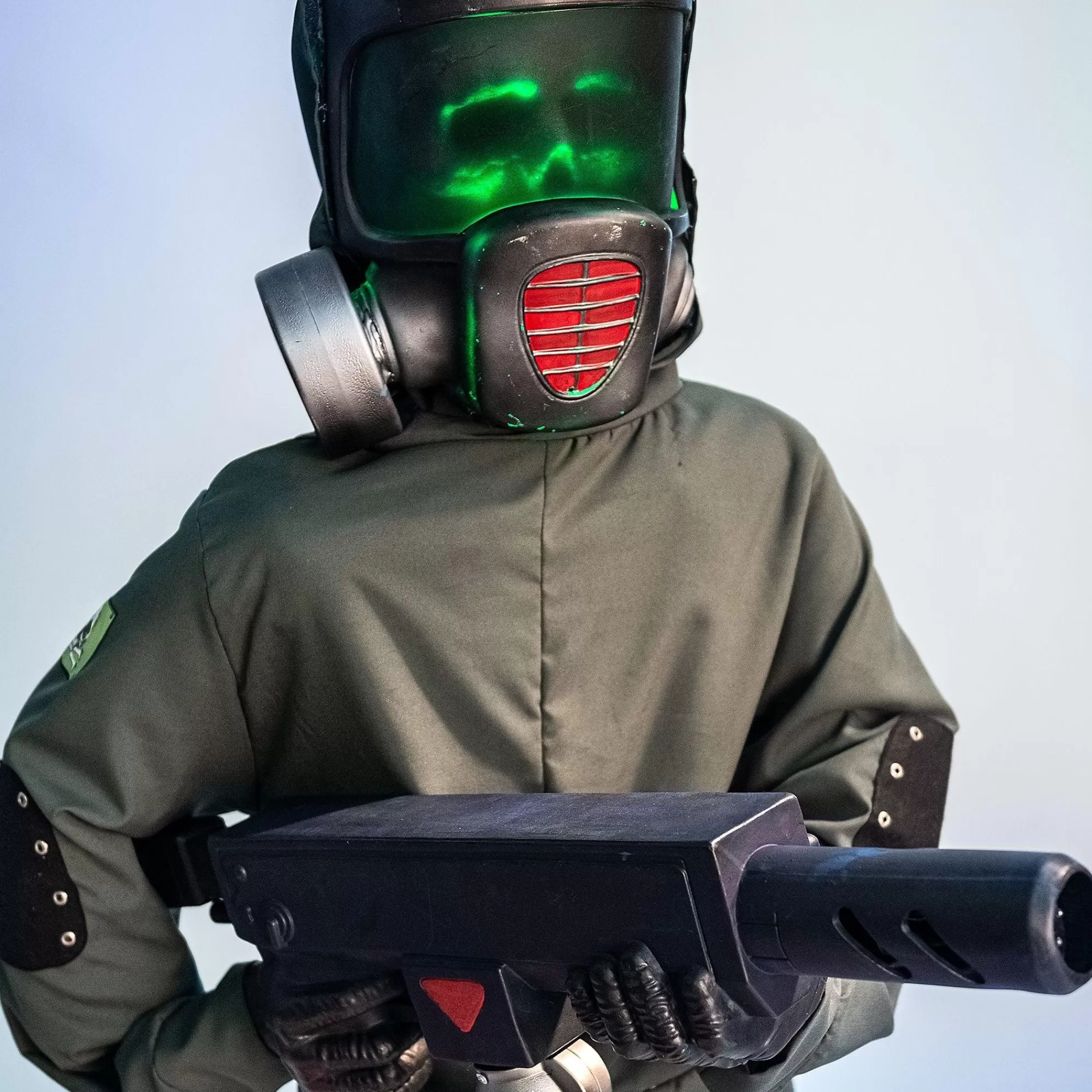 Party City Animatronics | Animatronic Light-Up Zombie Flamethrower Halloween Decoration With Sounds, 6.6Ft -The Exterminator