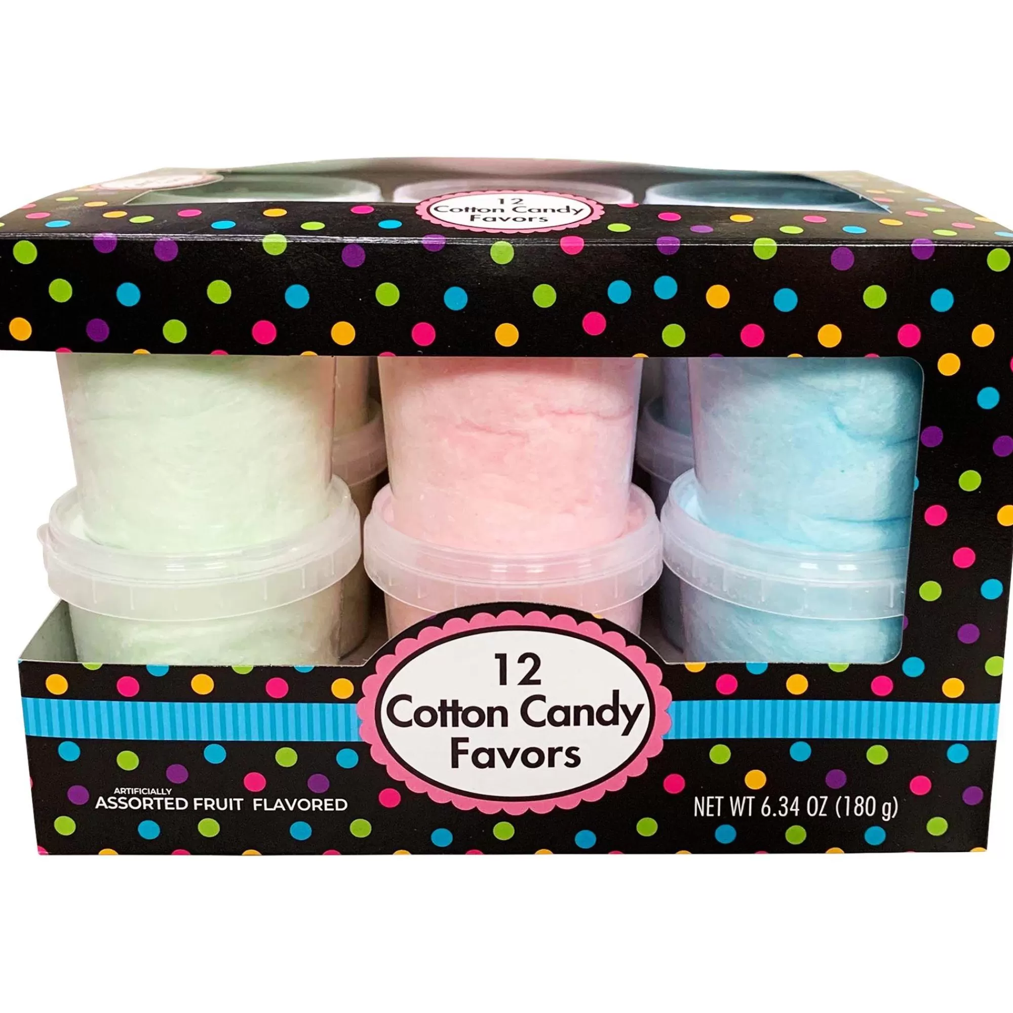 Party City Candy Buffet By Color-Assorted Cotton Candy 12Pc