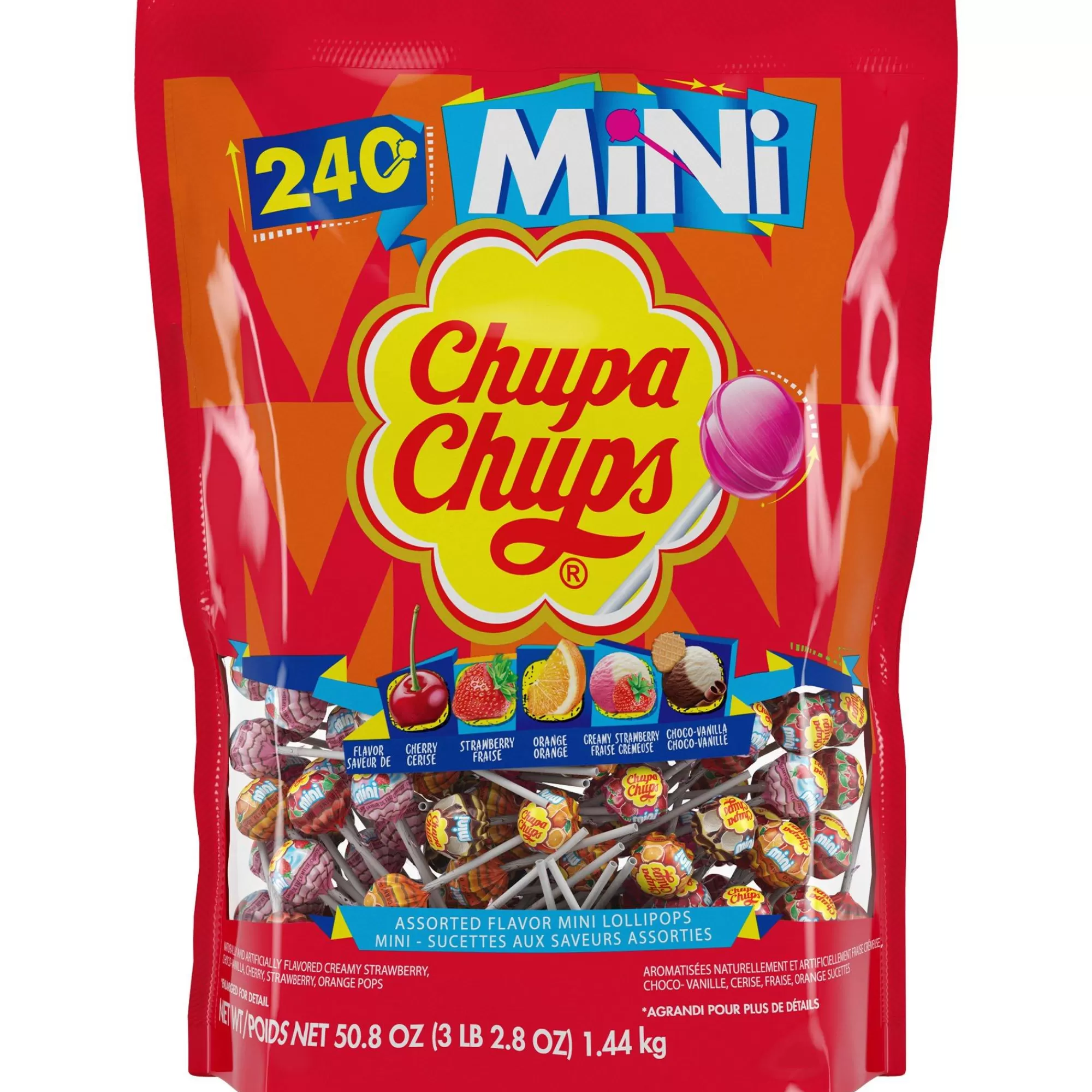 Party City Lollipops-Assorted Flavor Mini Chupa Chups, 50.8Oz, 240Pc