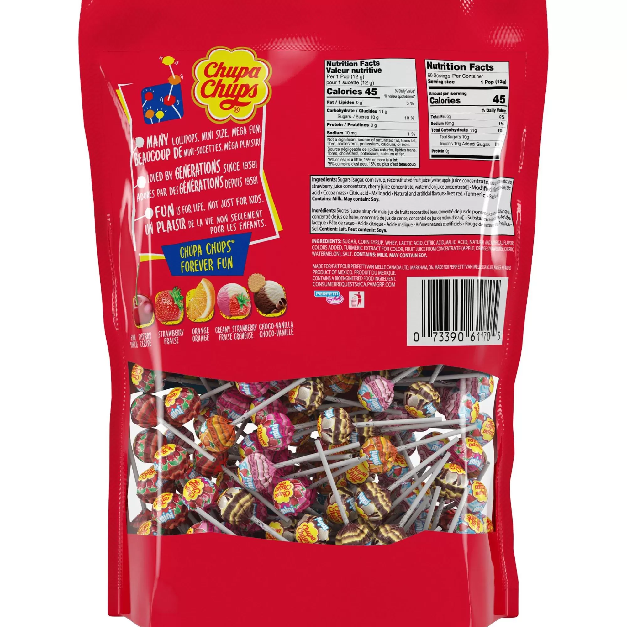 Party City Lollipops-Assorted Flavor Mini Chupa Chups, 50.8Oz, 240Pc