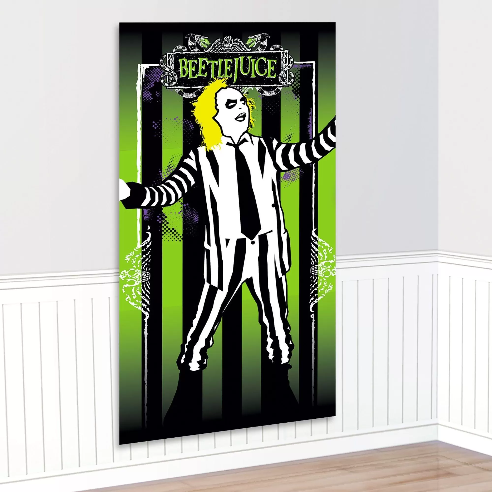 Party City Window & Wall Décor | Beetlejuice Plastic Scene Setter Add-On, 2.8Ft X 5.4Ft