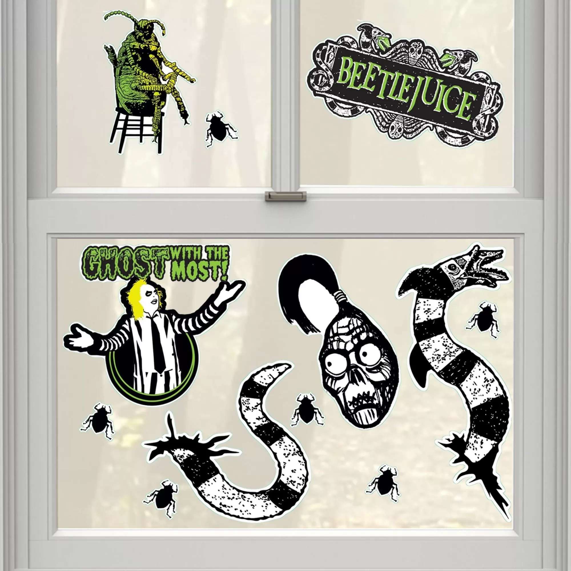 Party City Window & Wall Décor | Beetlejuice Vinyl Decals, 12Pc