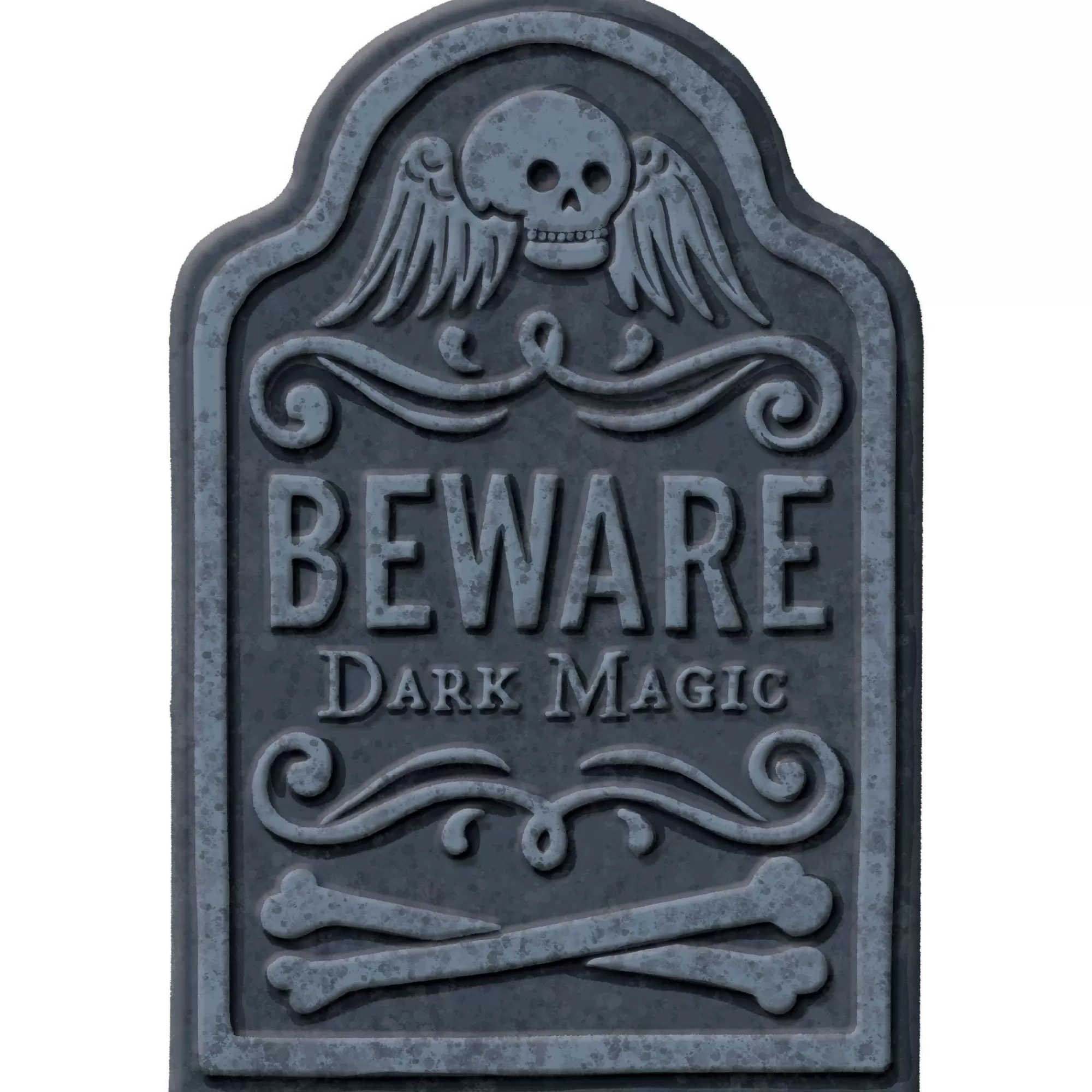 Party City Tombstones & Fencing | Beware Dark Magic Tombstone, 8In X 12In