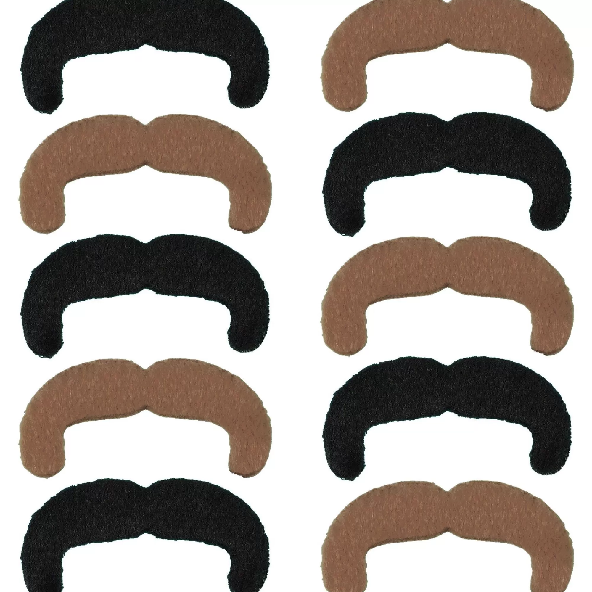 Party City Facial Hair-Black & Blond 70S Moustaches 10Ct