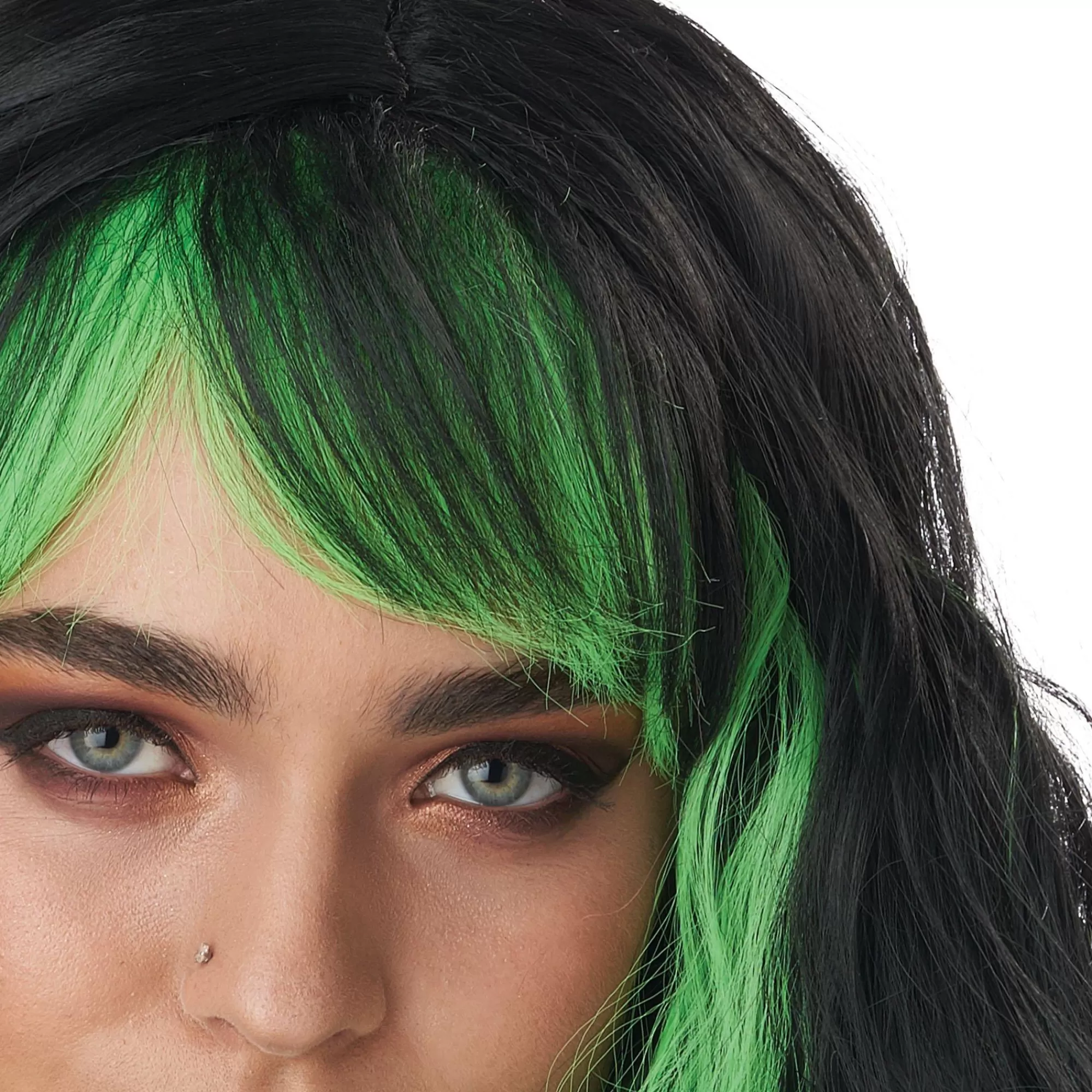 Party City Wigs-Black & Green Wig