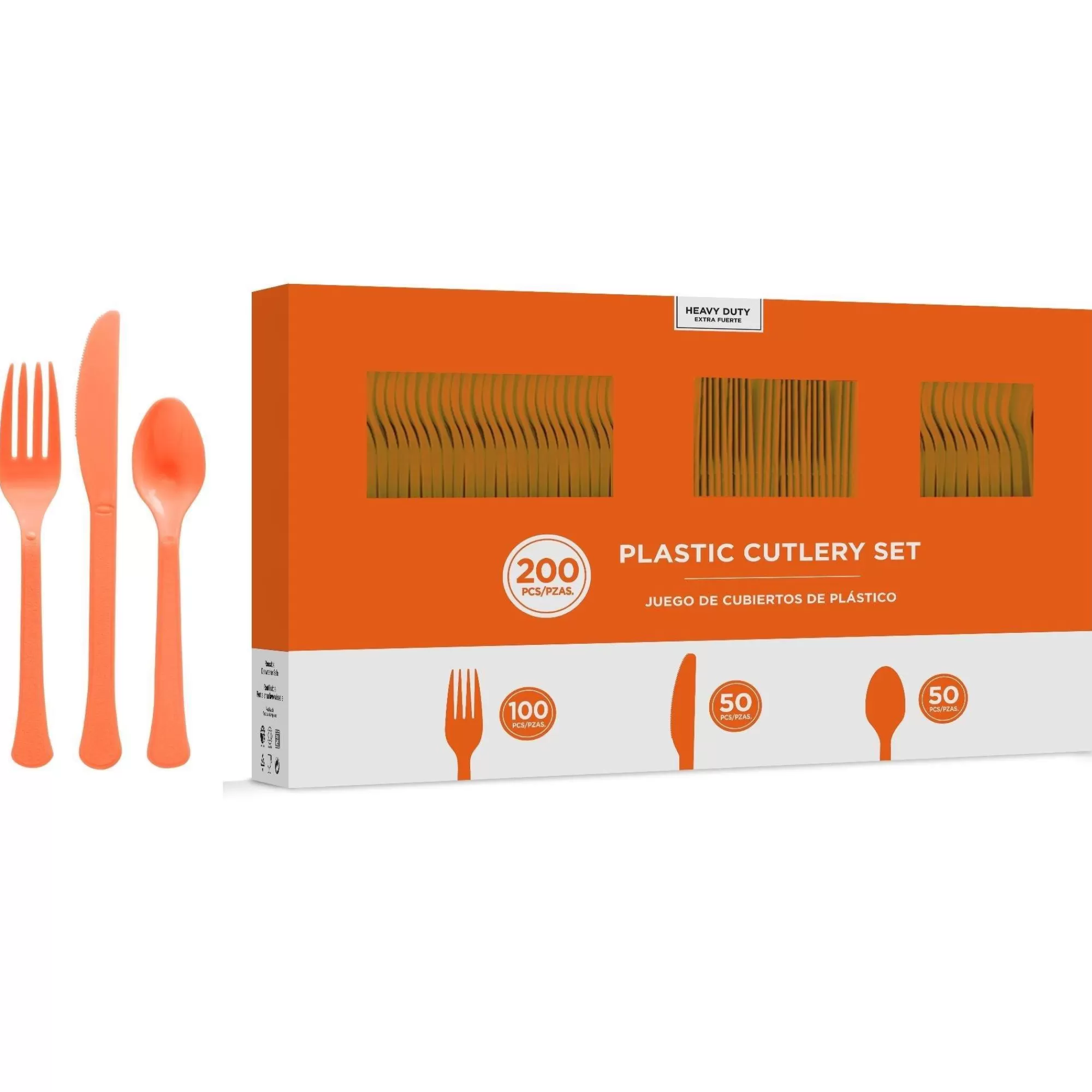 Party City The Nightmare Before Christmas | Black & Orange Plastic Tableware Kit For 50 Guests