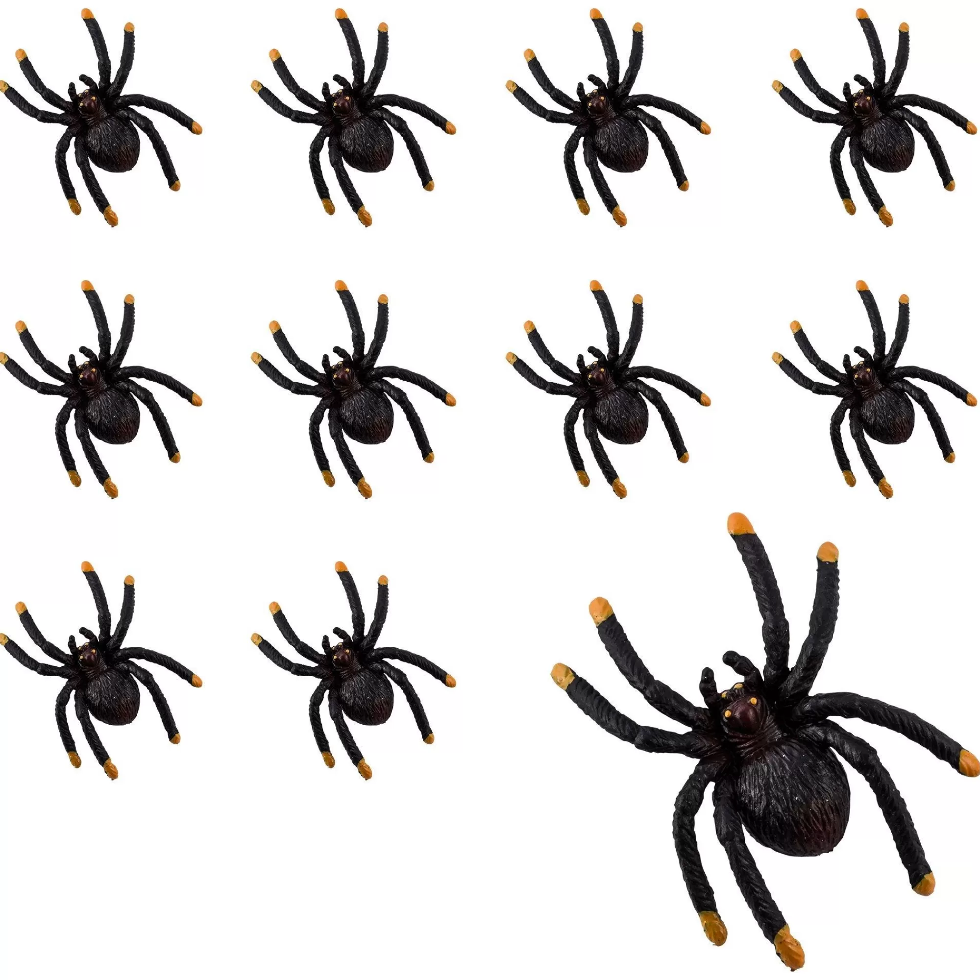 Party City Spiders & Webbing | Black & Orange Tip Spiders 36Ct