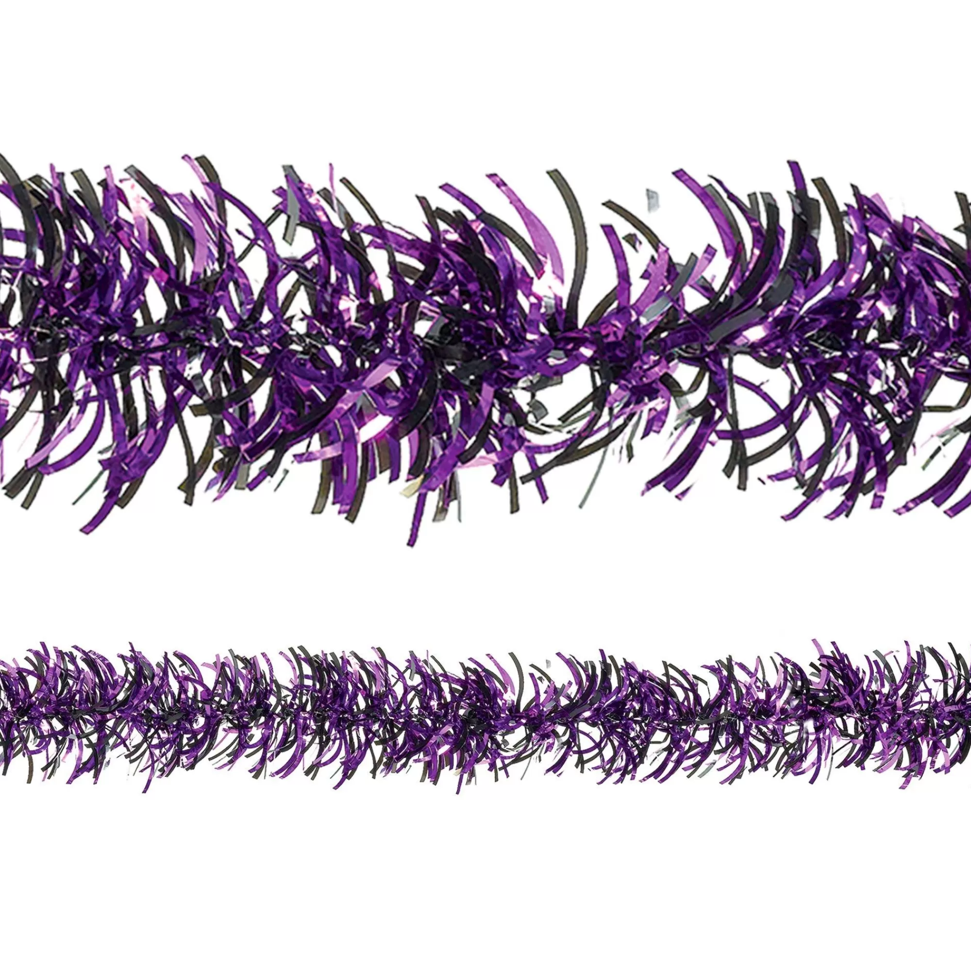 Party City Window & Wall Décor | Black & Purple Tinsel Garland, 9Ft