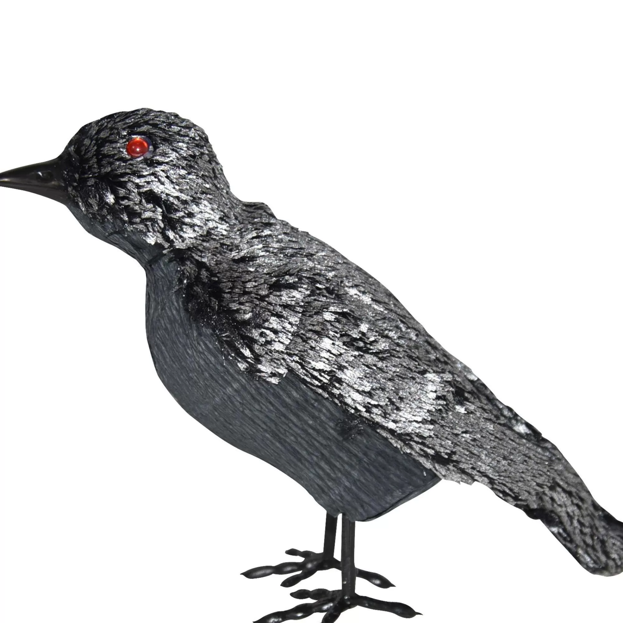 Party City Creatures | Black & Silver Crow Decoration