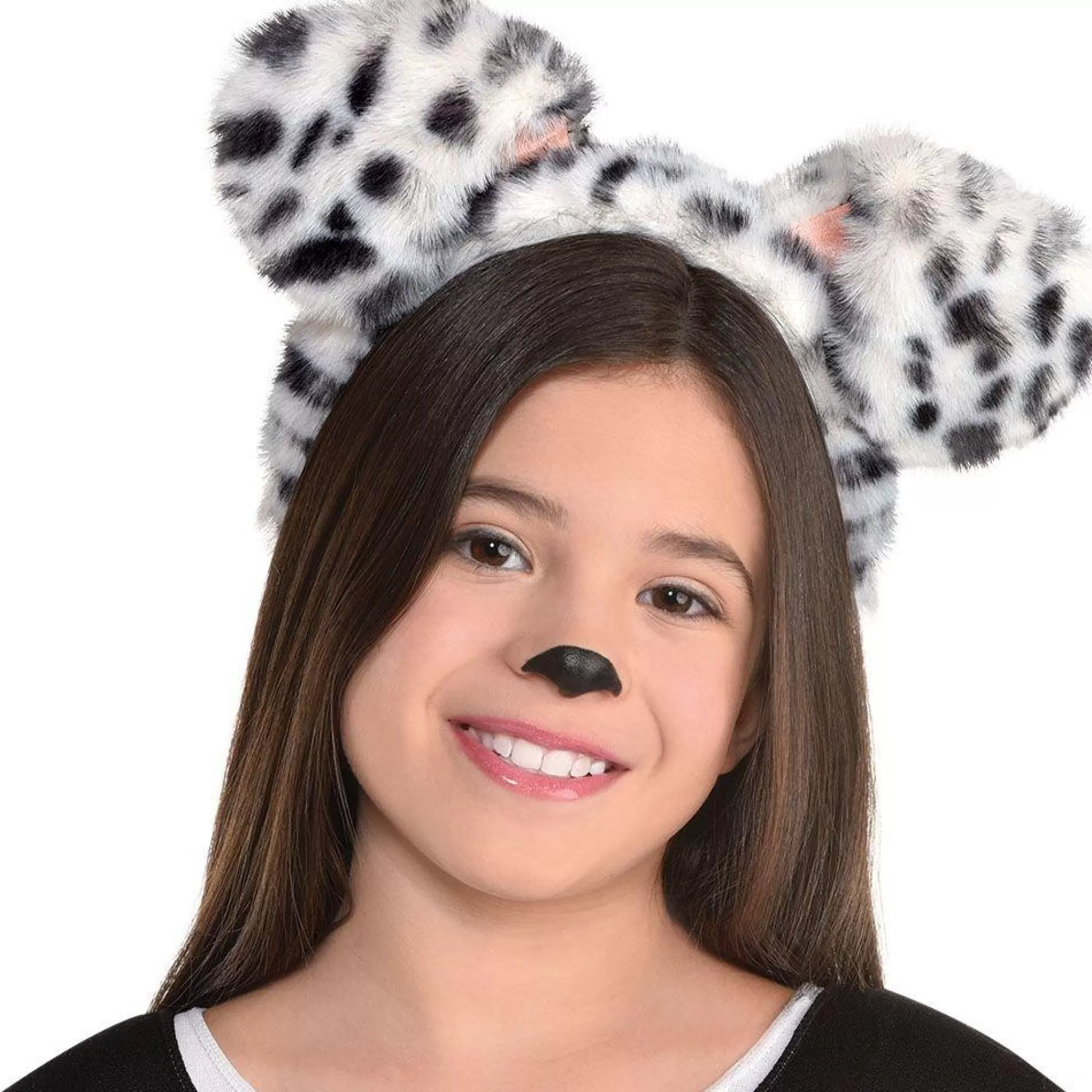 Party City Headbands, Tails-Black & White Furry Dog Ears Headband